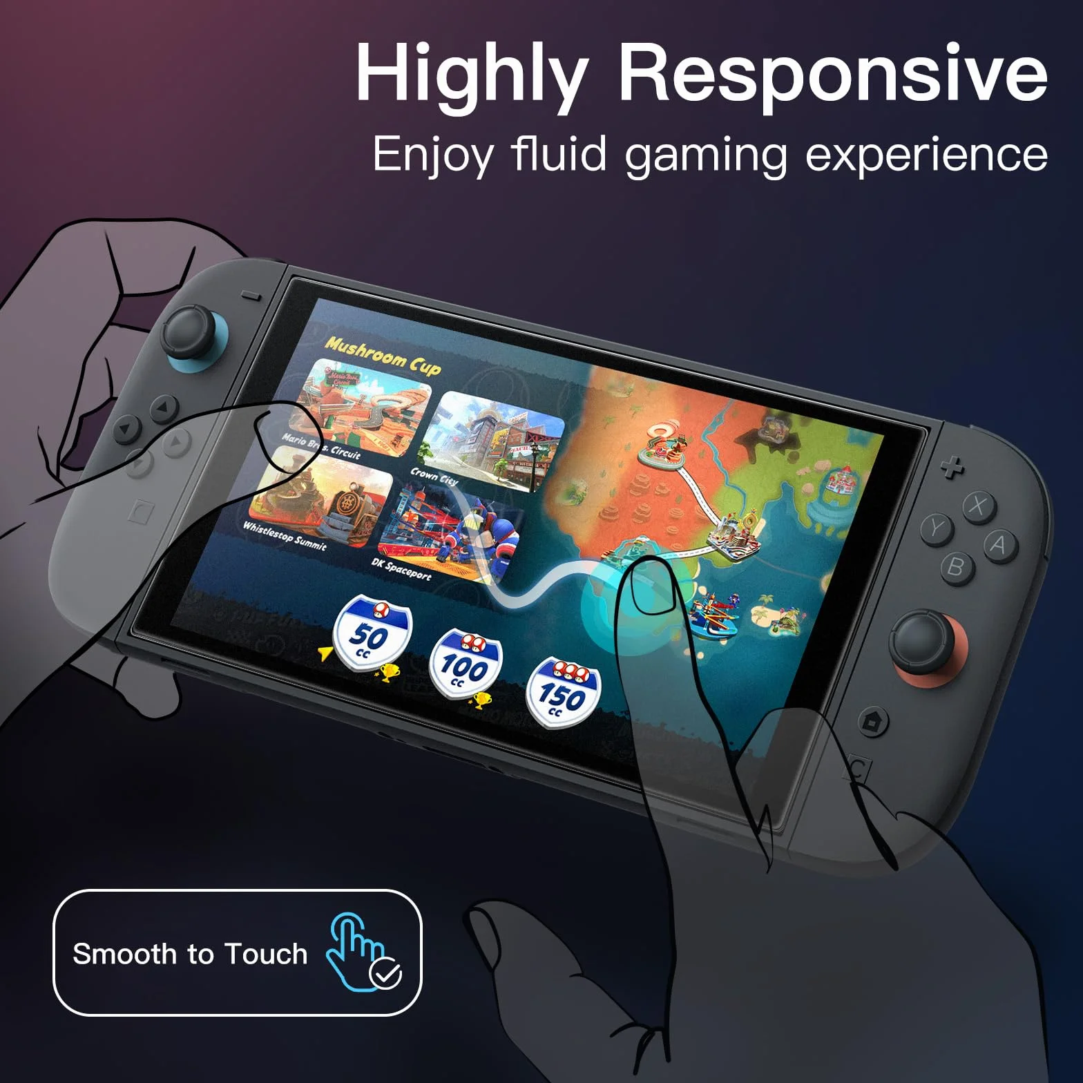 JETech Matowe Ochraniacz Ekranu dla Nintendo Switch 2 2025, Antyodblaskowy 9H Szkło Hartowane Film z Łatwe Narzędzie Instalacyjne, Anty Odcisk Palca Gładka Dotyku, 2 Sztuki