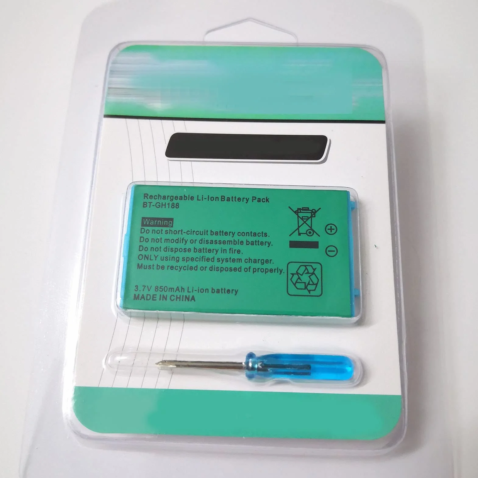 Wymiana Baterii 850 MAh GBA na Konsole do Gier, Bezpieczna i Niezawodna, ze śrubokrętem, Kompatybilna z GBA SP
