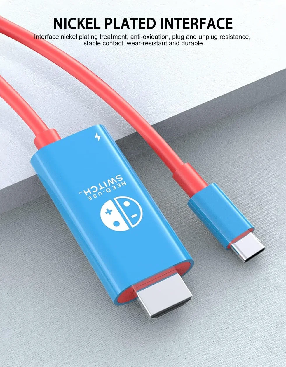 2026 USB C to HDMI Cable Adapter for Nintendo Switch 2, 4K 60Hz HDMI 2.0, 100W Charging Port, TV Adapter Switch 2 Dock for Steam Deck,Nintendo 2 Accessories Switch OLED Docking Station Portable Travel