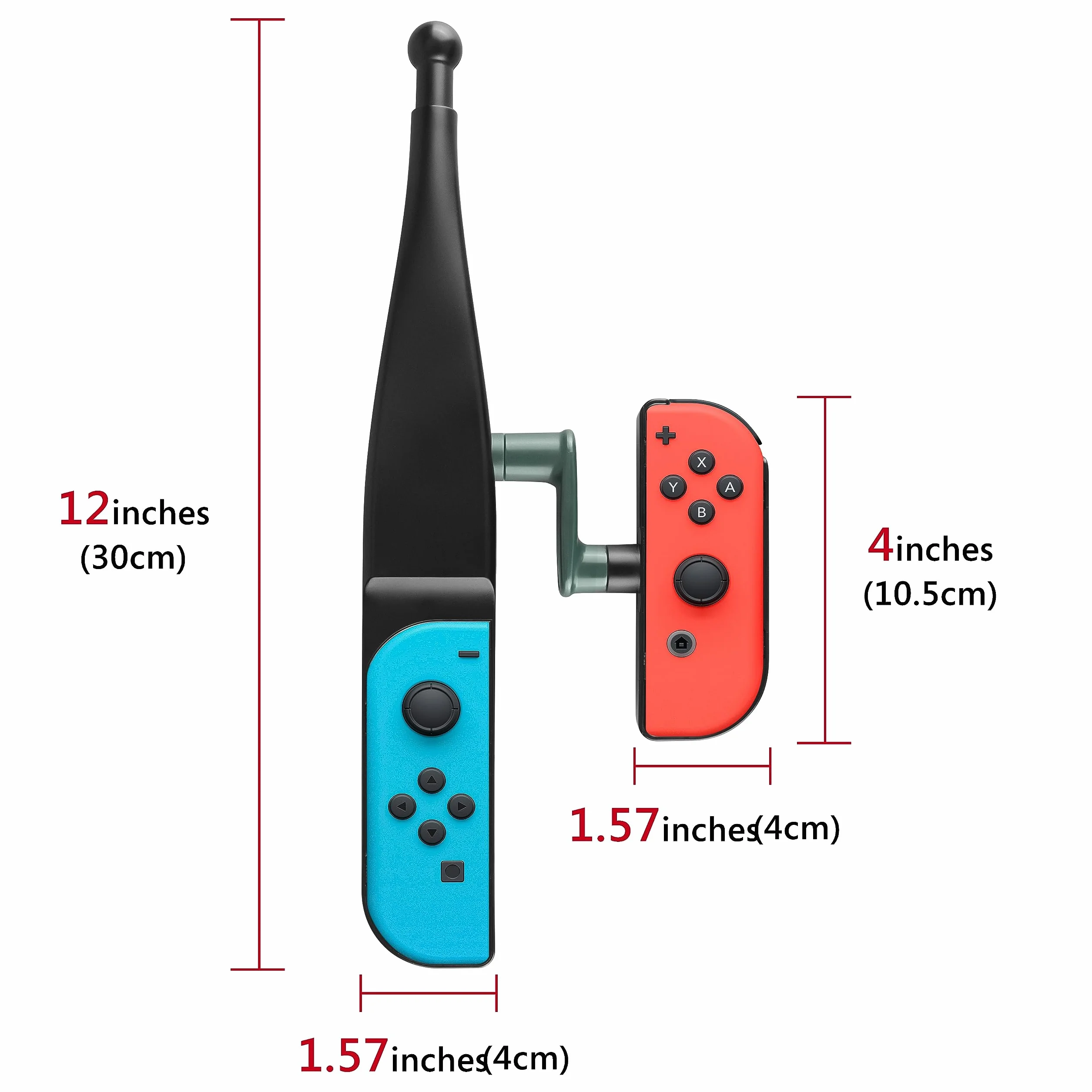 Geekria Wędka kompatybilna z kontrolerem Nintendo Switch, akcesoria do zestawu gier wędkarskich na Switch/OLED, działa z Bass Pro Shops: The Strike – Championship Edition, Legendary Fishing