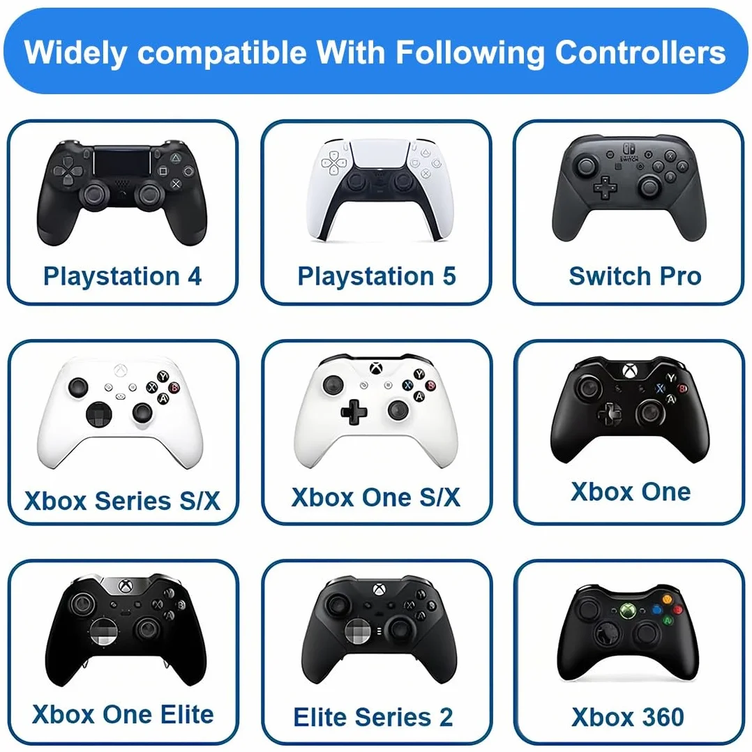 32 szt. precyzyjnych pierścieni do PS5, Steam Deck, PS4, Xbox Series X/S, Xbox One, Switch, Switch OLED, Switch Pro, ROG Ally, analogowe pierścienie do kijów, 8 poziomów oporu