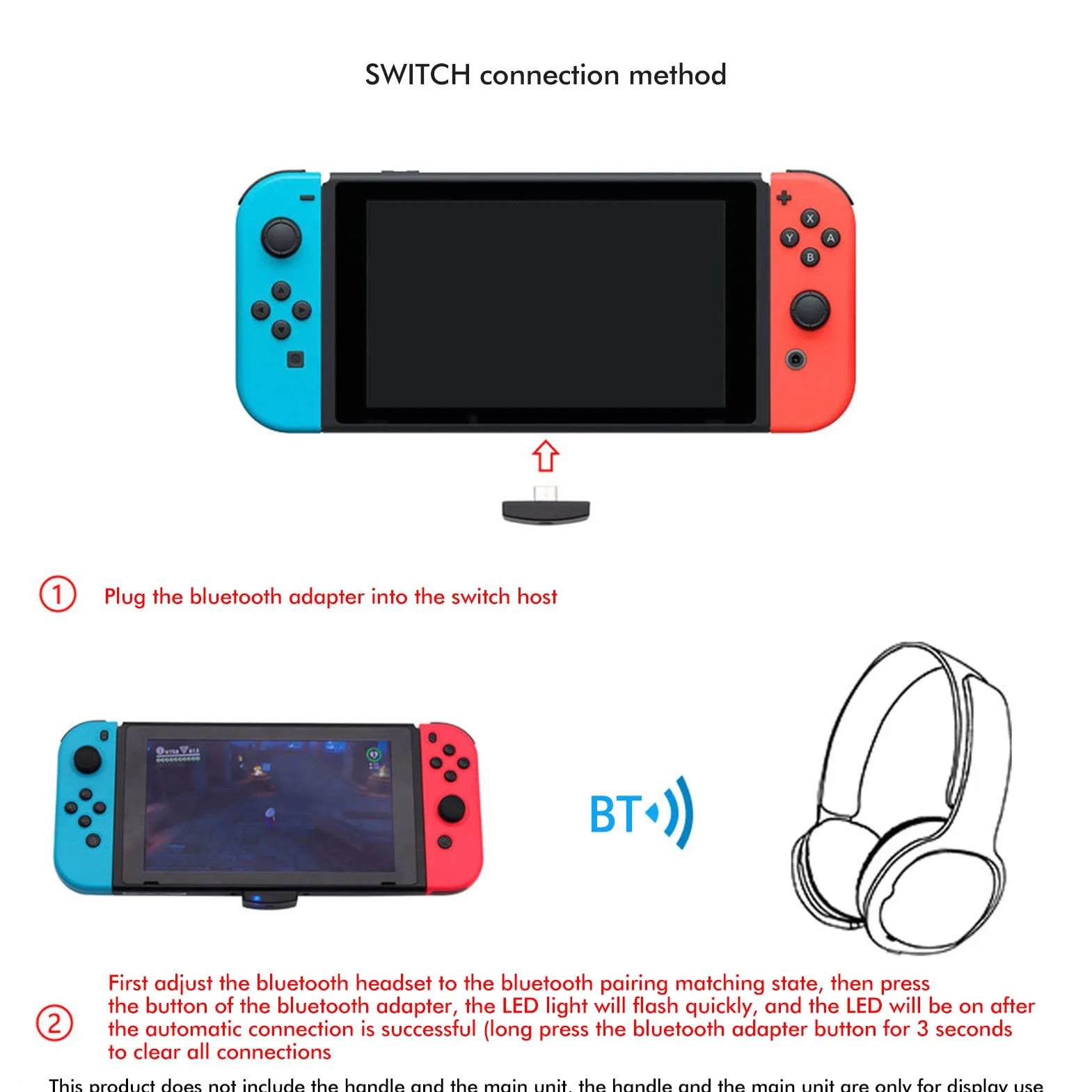 Nikou PS4 adapter Bluetooth, bezprzewodowy odbiornik audio PS5 Bluetooth 5.0 nadajnik PC gra muzyka adapter do słuchawek
