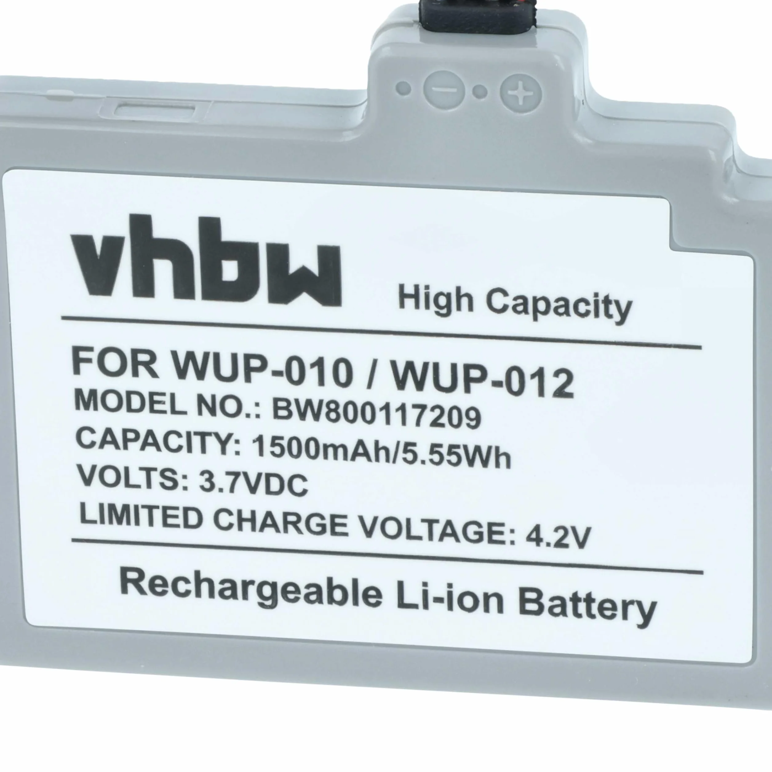 vhbw baterii kompatybilny z Nintendo Wii U Gamepad (WUP-010) konsola do gier (1500mAh, 3,7V, Li-Poly)