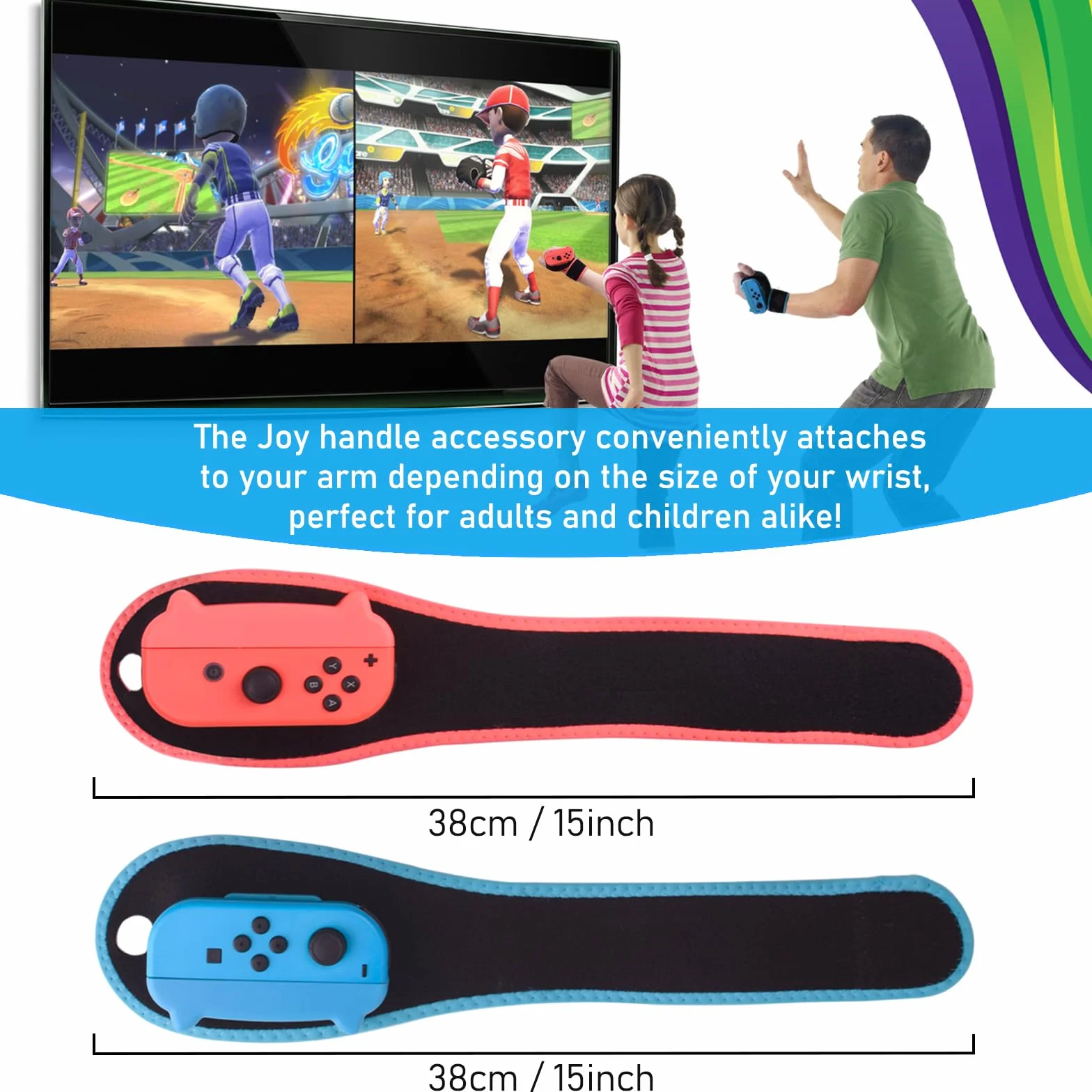 Regulowany Pasek na Nadgarstek do KontroleróW Switch Joy Con, Kompatybilny z Akcesoriami Just Dance 2024 2023 2022 2021 i Zumba Burn It Up Switch. Odpowiedni dla DorosłYch i Dzieci