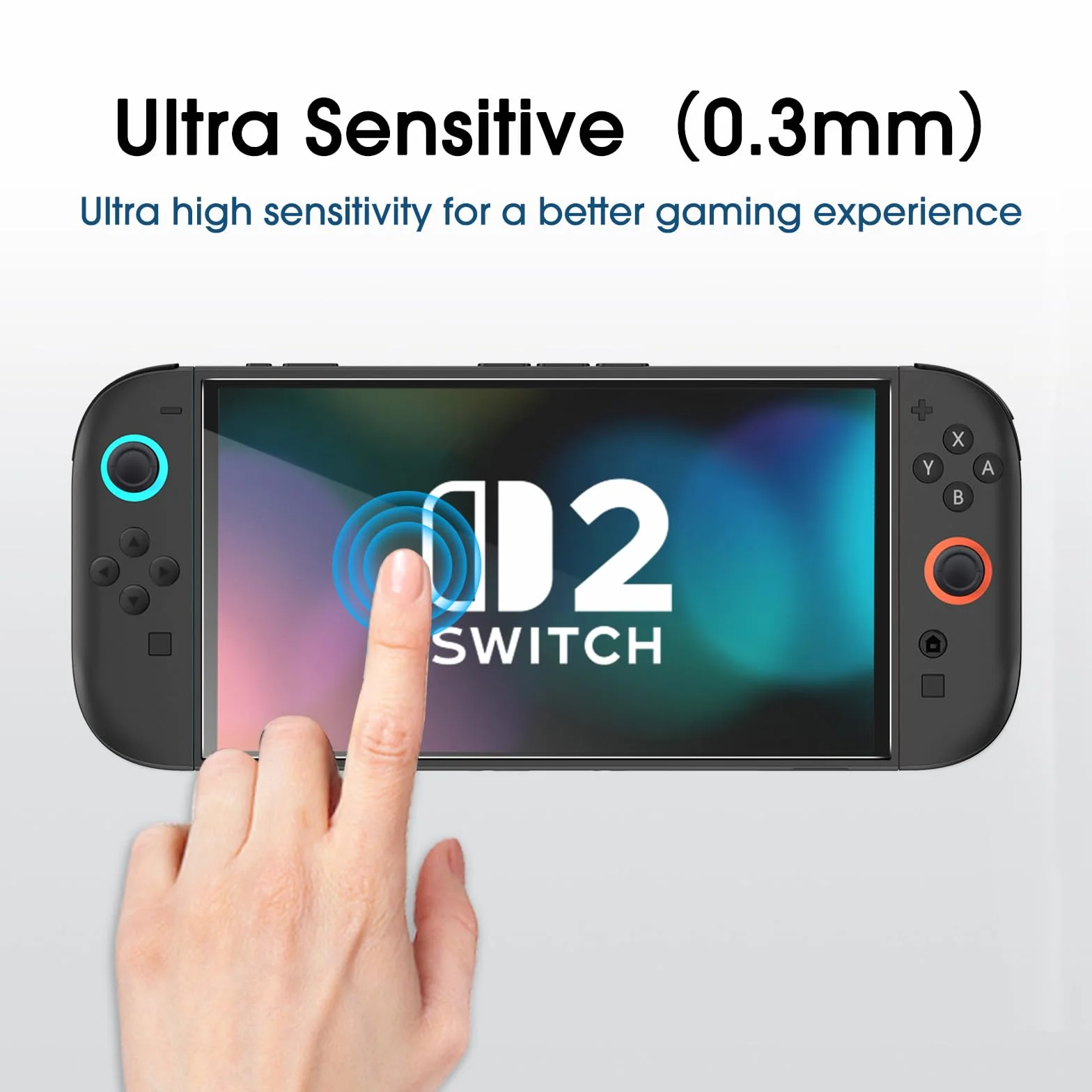 amFilm OneTouch szkło osłona ekranu zaprojektowana dla Nintendo Switch 2 model 2025 - z zestawem automatycznego wyrównania, bez pęcherzyków powietrza [2-pak]