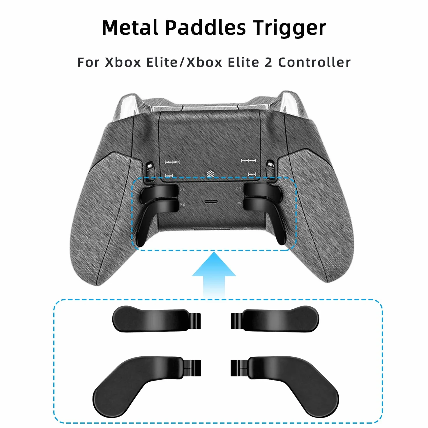 Mcbazel 4 sztuki metalowych wioseł spustowych do kontrolera Xbox Elite/Xbox Elite Series 2