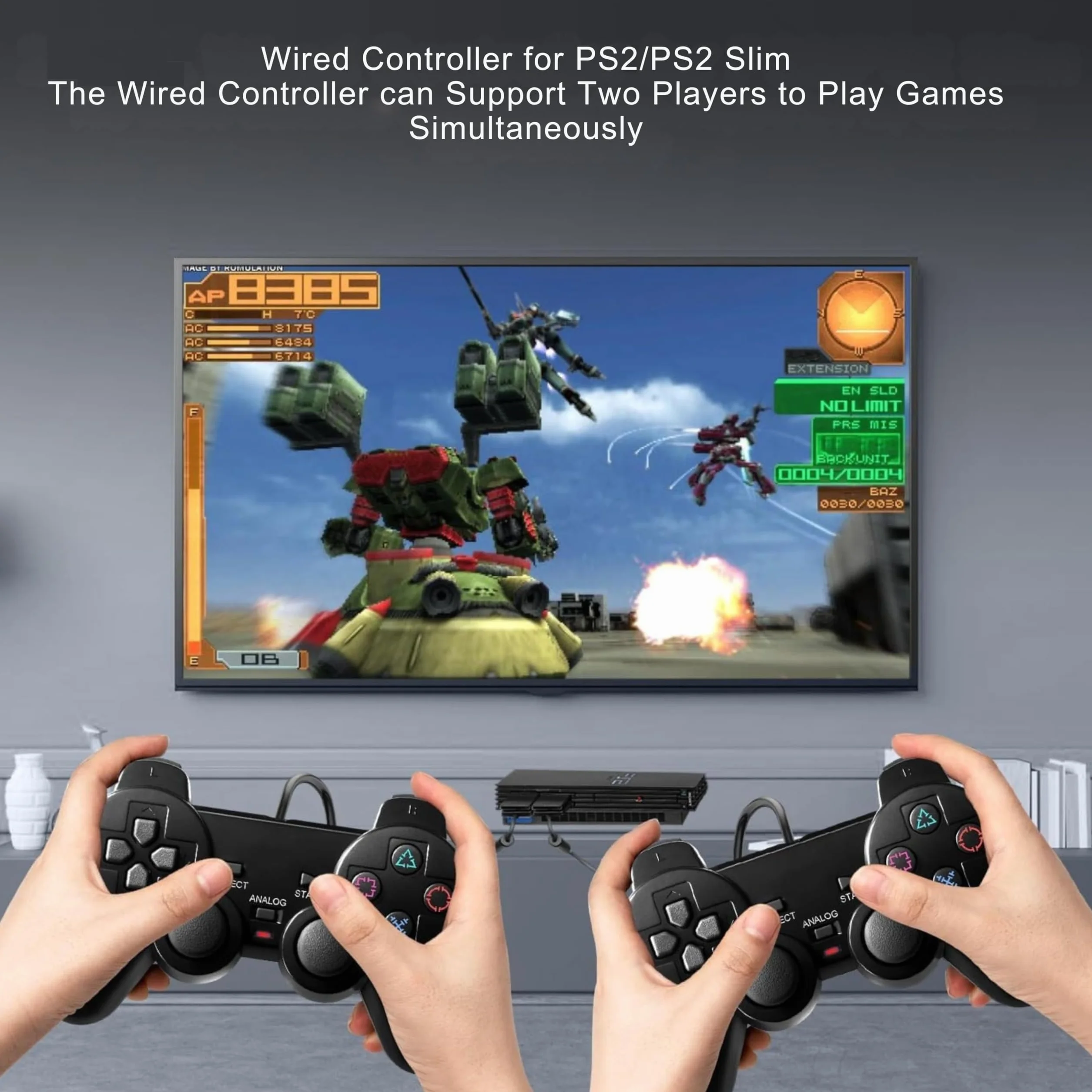 Kontroler PS2 Gamepad z kablem kompatybilny z grami wideo Controller PS2 Ps1 Ps one PSX Joypad
