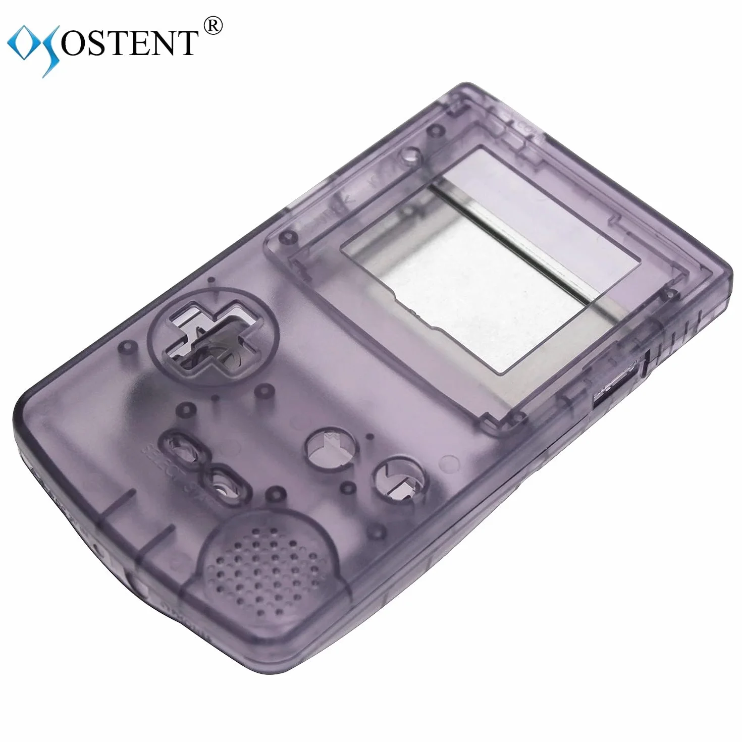 OSTENT Kompletna Obudowa Zastępcza do Nintendo GBC Gameboy Color konsoli, kolor przezroczysty fioletowy