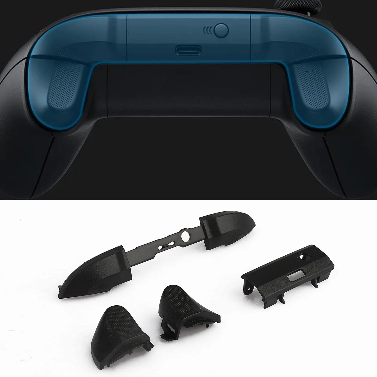 EEEKit Zapasowe Etui Bumper LB RB LT RT Buttons ze Śrubokrętem T6 T8, Zestaw Naprawczy Kompatybilny z Xbox Series X i S Controller