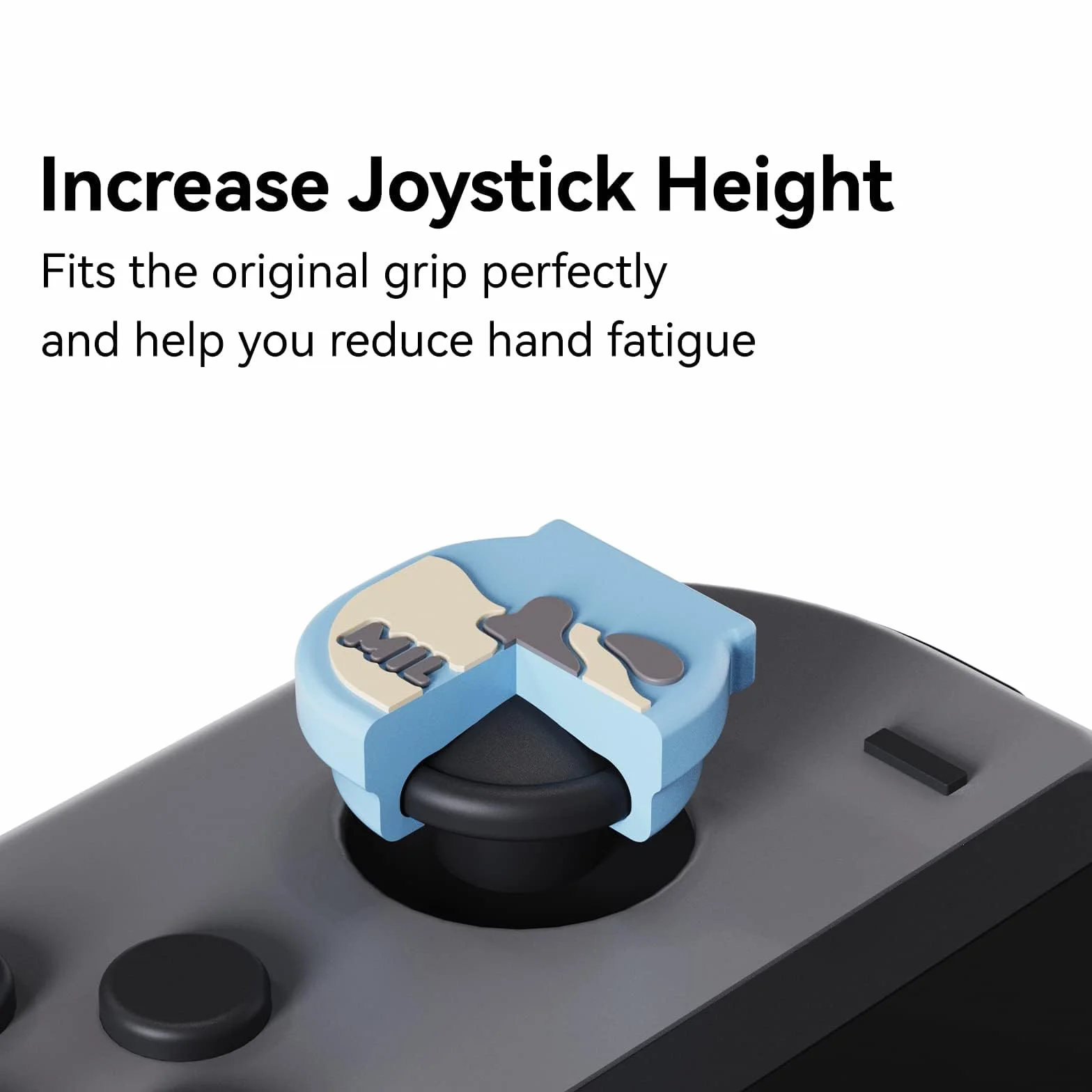 GeekShare Śliczne silikonowe nakładki na kciuki joystick, osłona joysticka kompatybilna z Switch/OLED/Switch Lite, 4 sztuki - Dairy Cow