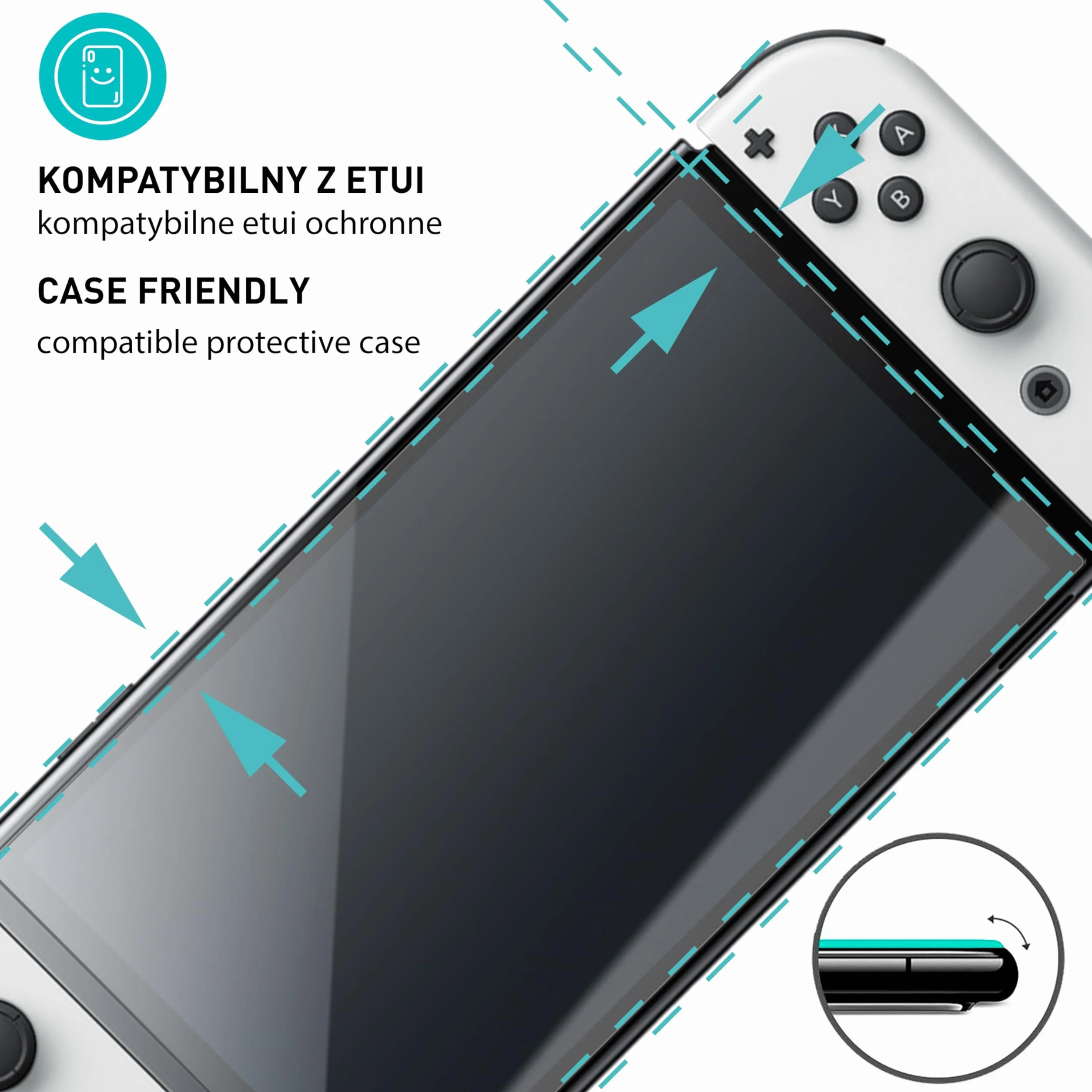 smartect Szkło Hartowane [2 Sztuki, Clear] dla Nintendo Switch OLED, Szklana Ochrona Ekranu 9H, Ochraniacz Ekranu bez Pęcherzyków, Bez Odcisków palców