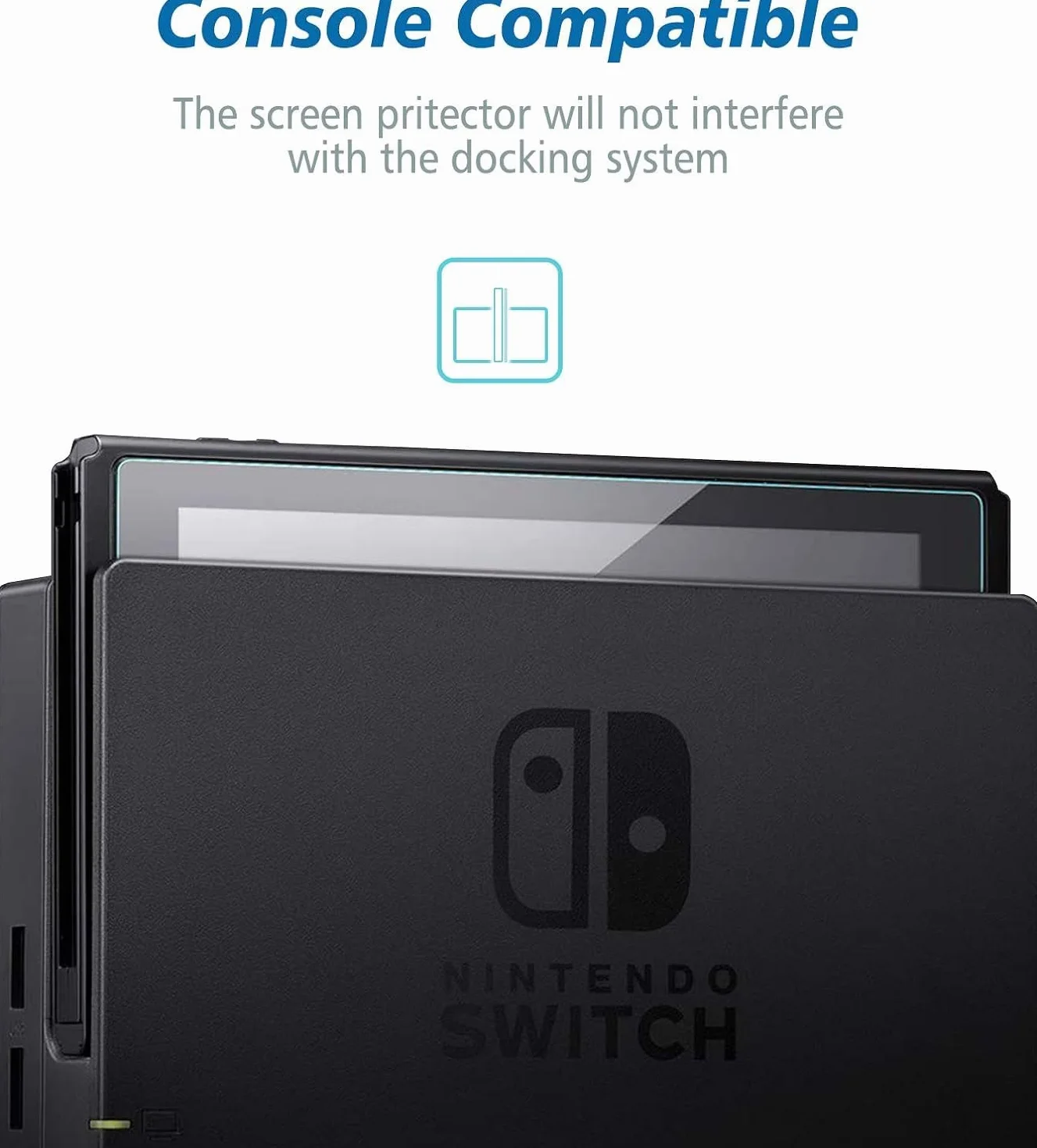 NEW'C 2 sztuki Szkło dla Nintendo Switch Hartowane i Folia Ochronna Ochraniacz Ekranu - Bez pęcherzyków powietrza, odporność na zarysowania