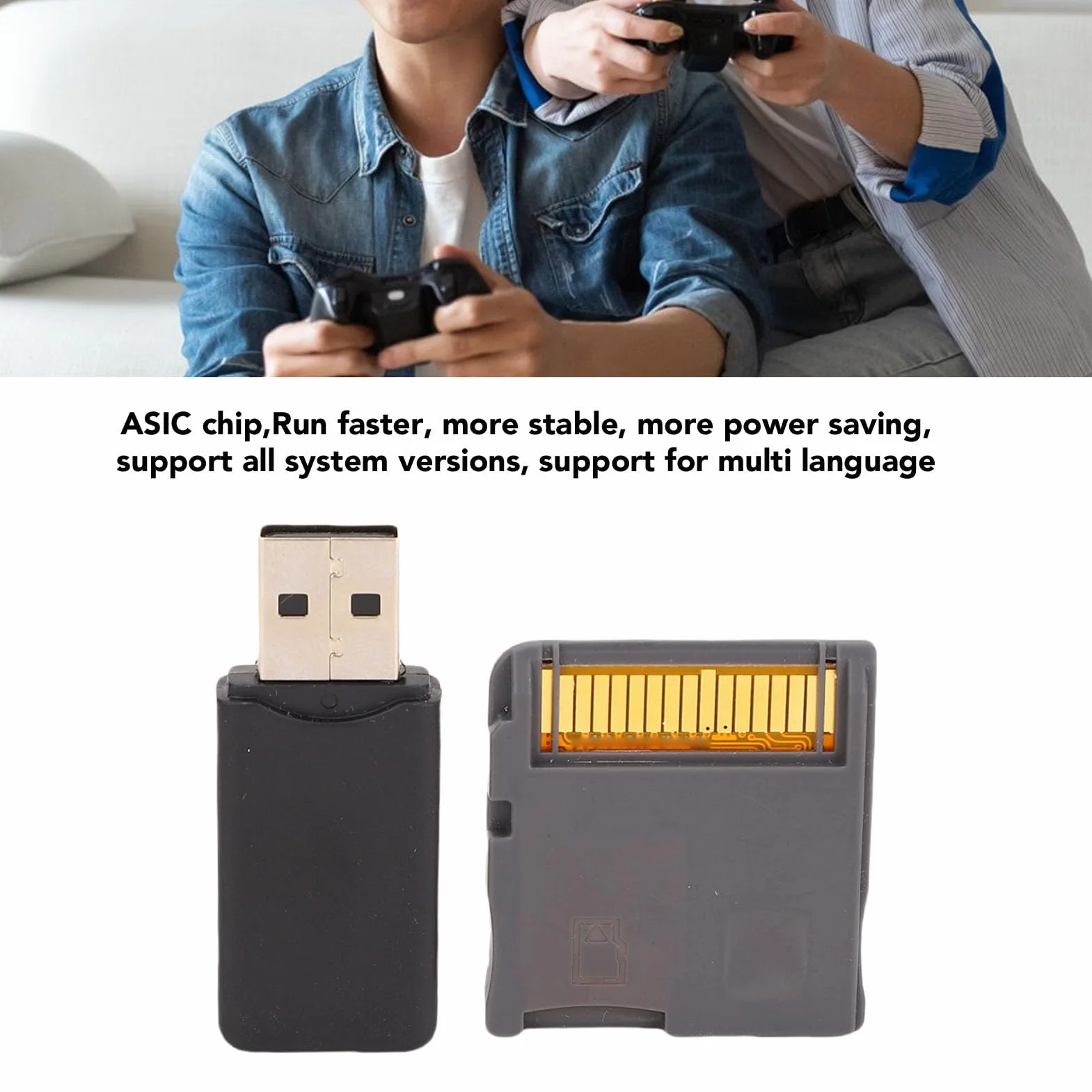 Lazmin112 2025 Karta Pamięci o Grach Wideo R4, Zbudowana Chip ASIC, Karta Pamięci Flash z Czytnikiem, dla NDSL, NDSI, NDSI XL, 2DS, 3DS, 3DS XL, NOWOŚĆ 3DS, NOWOŚĆ 3DS XL, 2DS XL (SILVER)