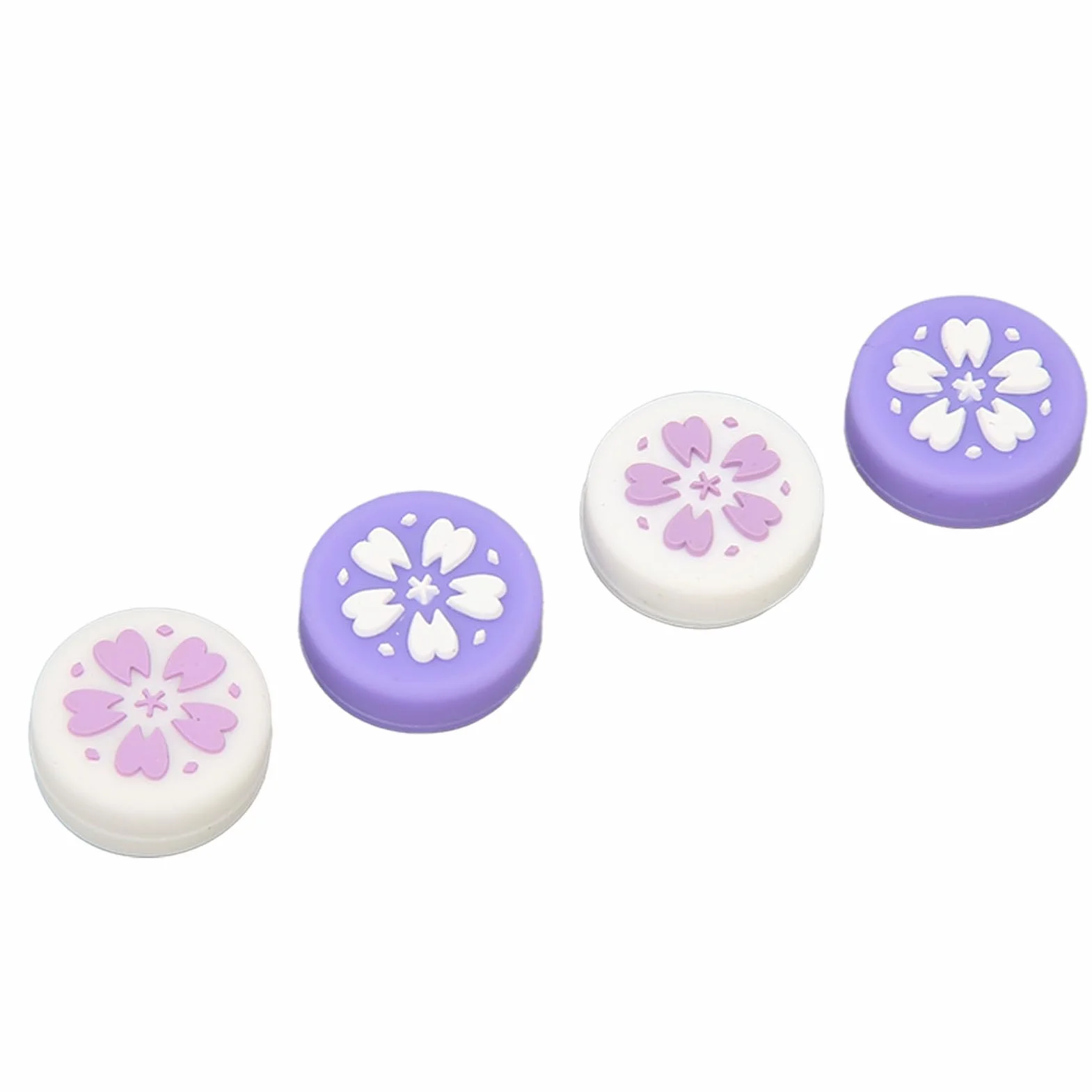 4 szt. Śliczne Nakładki na Kciuki Przełącznika do Przełącznika OLED, Konsoli Lite, Nasadka Joysticka Kawaii Miękkiego Silikonu Drążek Analogowy Osłona Przycisku, do Kontrolera