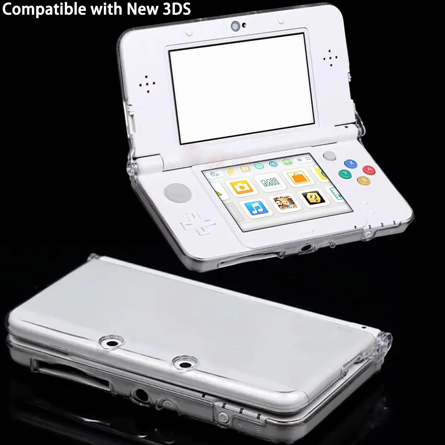 OSTENT Twarde kryształowe etui przezroczysta skóra pokrowiec na konsolę Nintendo New 3DS