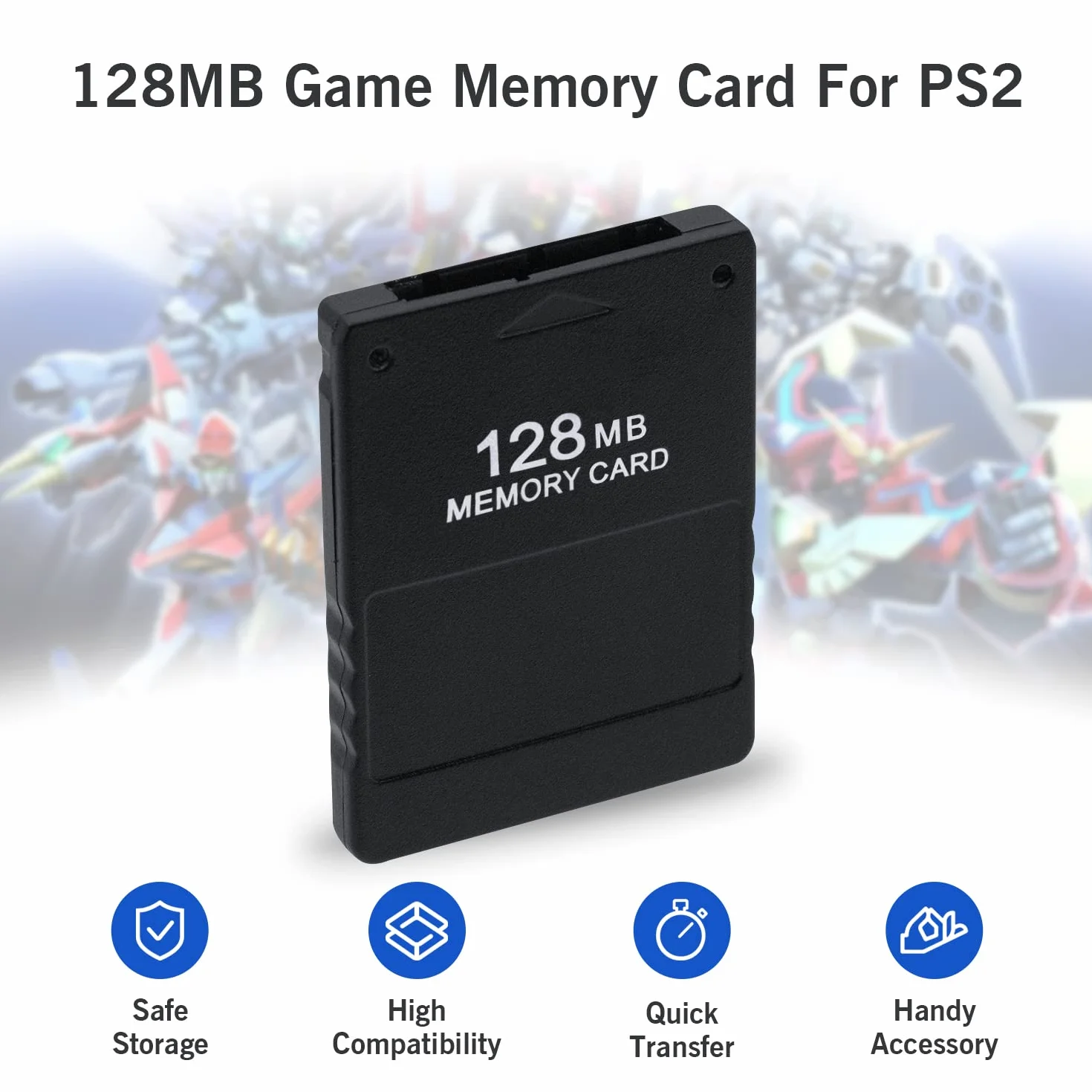 Mcbazel Tarjeta de memoria para juegos de 128 MB para la consola PS2/ PS2 Slim