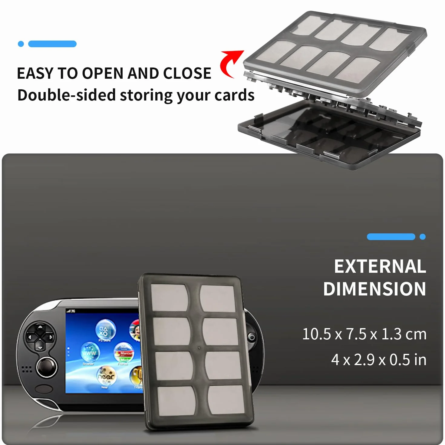 OSTENT 20 w 1 Etui na Karty Pamięci do Gier Sony PS Vita PSV 1000/2000
