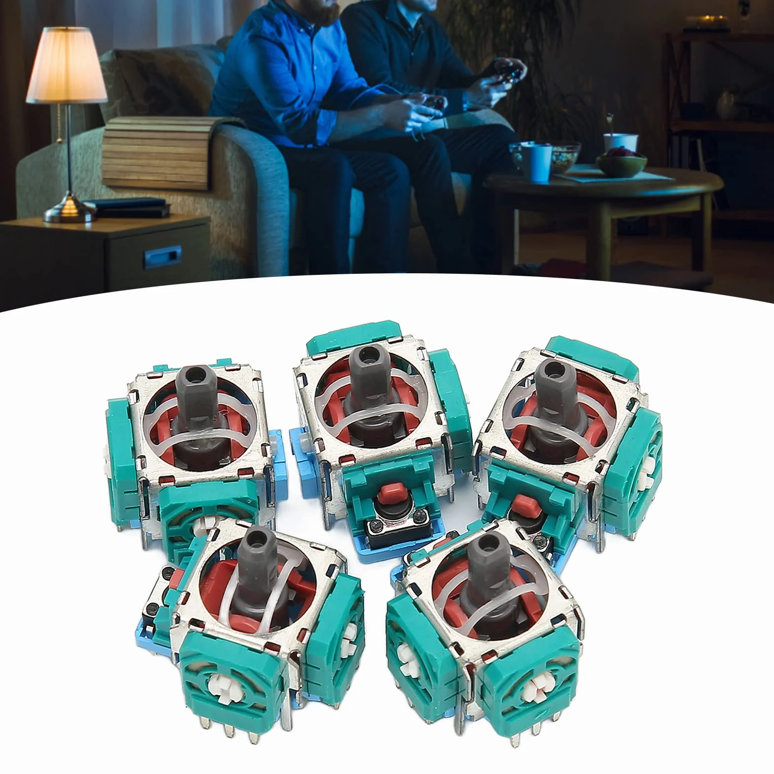 5 szt. Zamiennik Joysticka 3D na, Profesjonalny moduł Drążka Analogowego do Kontrolera, Kontroler do Gier Joystick na Kółkach, Części Modułu Joysticka 3D