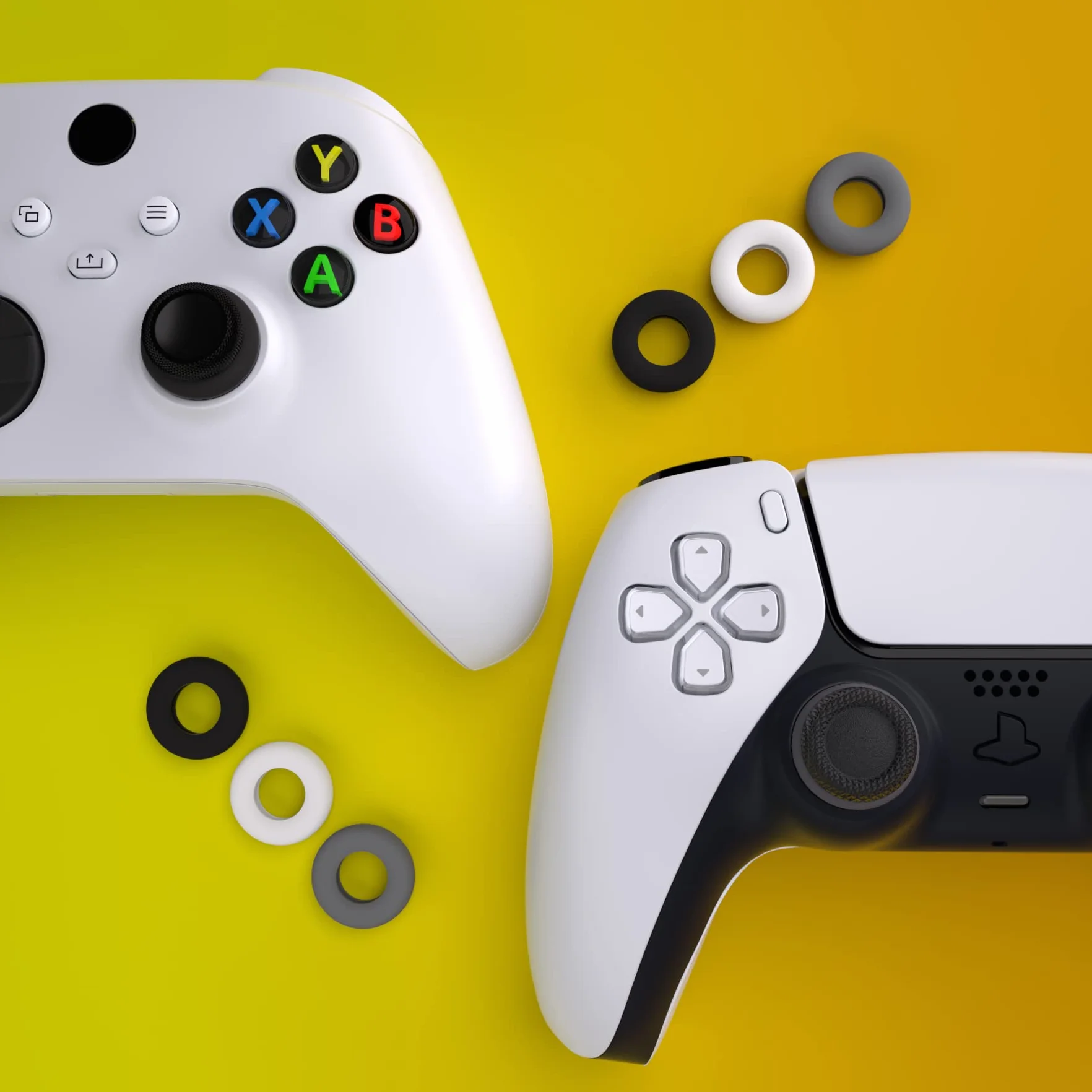 PlayVital 3 par Precision Rings do ps5/ps4 BuffeRings Silikonowe Pierścienie Assist Amortyzatory Thumbsticka do Xbox Series/One X S,do Xbox 360,do Switch Pro,do Steam Deck