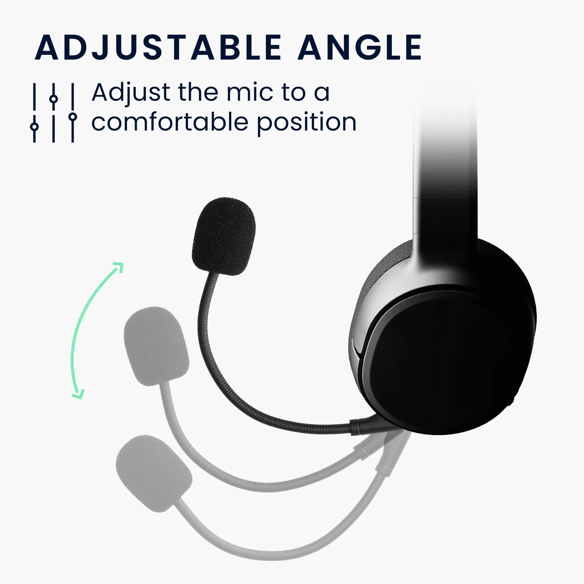 kwmobile Zamienne słuchawki mikrofon kompatybilny ze Steelseries Arctis 1 Headset - słuchawki gamingowe mikrofon z wtyczką jack 3,5 mm - czarny