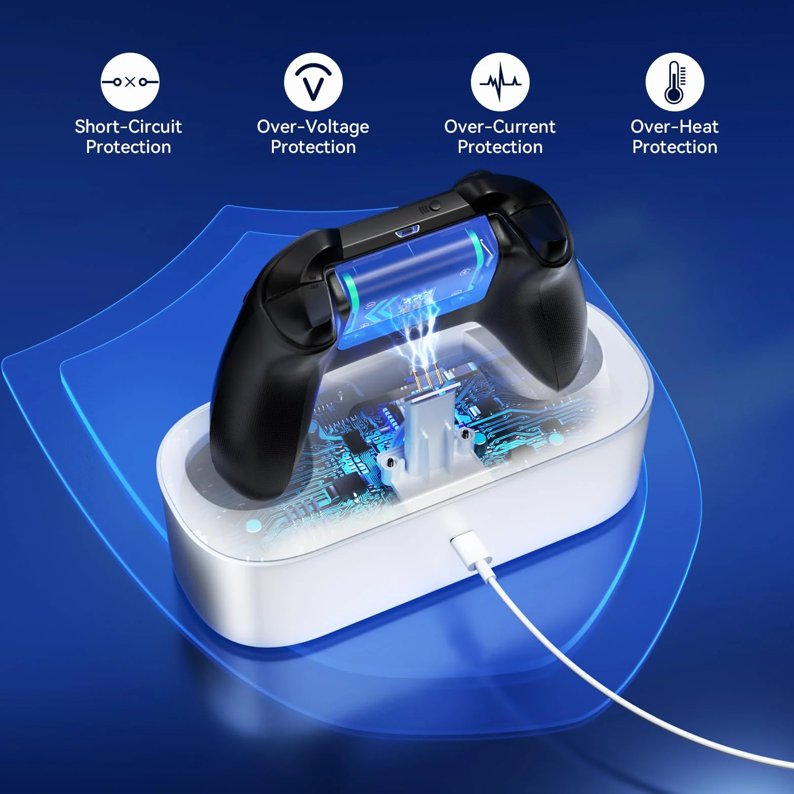 NEWDERY Pojedyncza stacja ładująca do kontrolera bezprzewodowego Xbox, pojemność akumulatora 5280 mAh, 4H szybkiego ładowania, funkcja przechowywania w domu, pasuje do kontrolera Xbox One/Series X|S