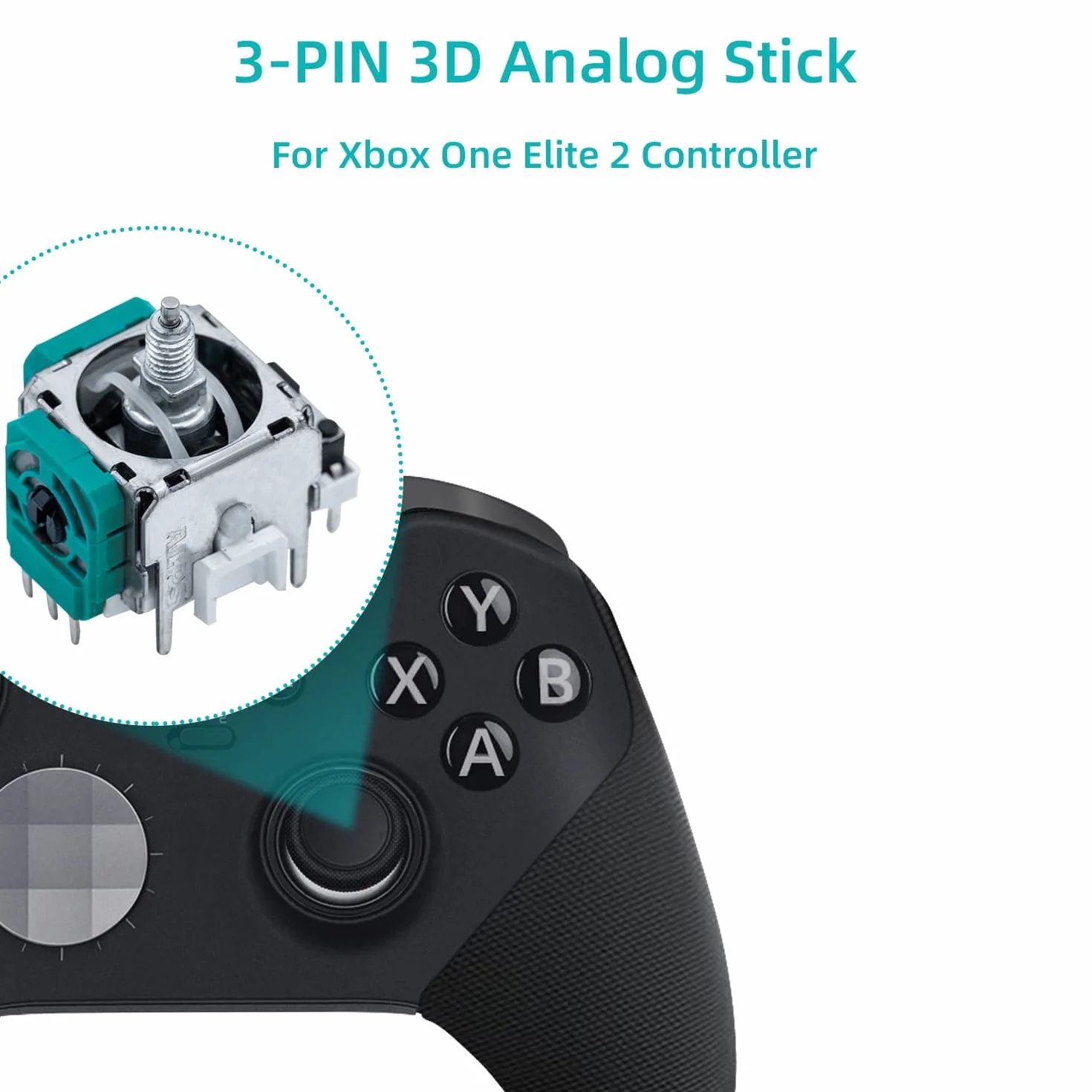Mcbazel 2Pack Moduł Czujnika 3D Kontroler Typu Joystick 3 Pin Wymiana drążka Analogowego tylko dla kontrolera Xbox One Elite 2