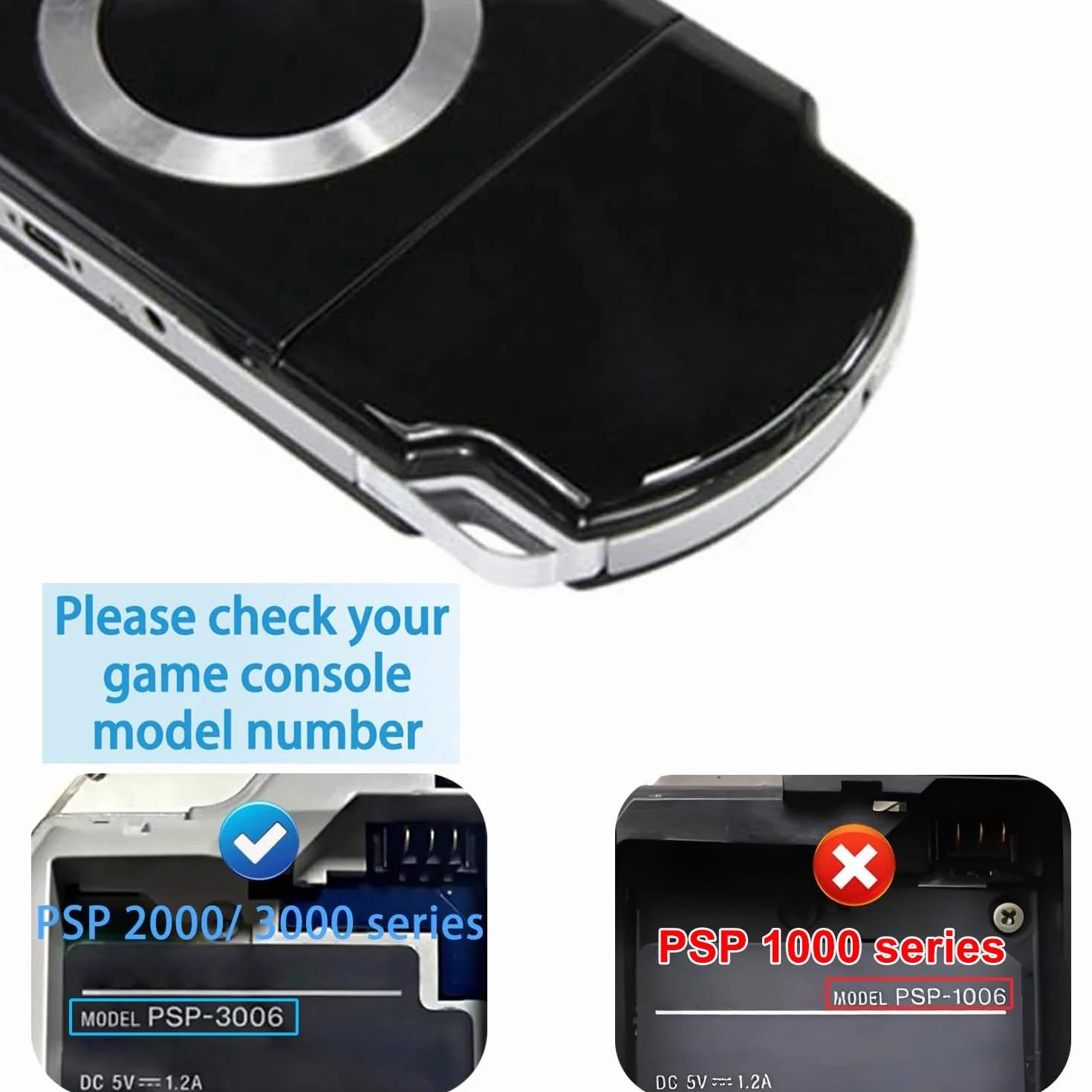 OSTENT Battery Protector Cover Repair Części zamienne Kompatybilny z Sony PSP 2000/3000 - Kolor Czarny