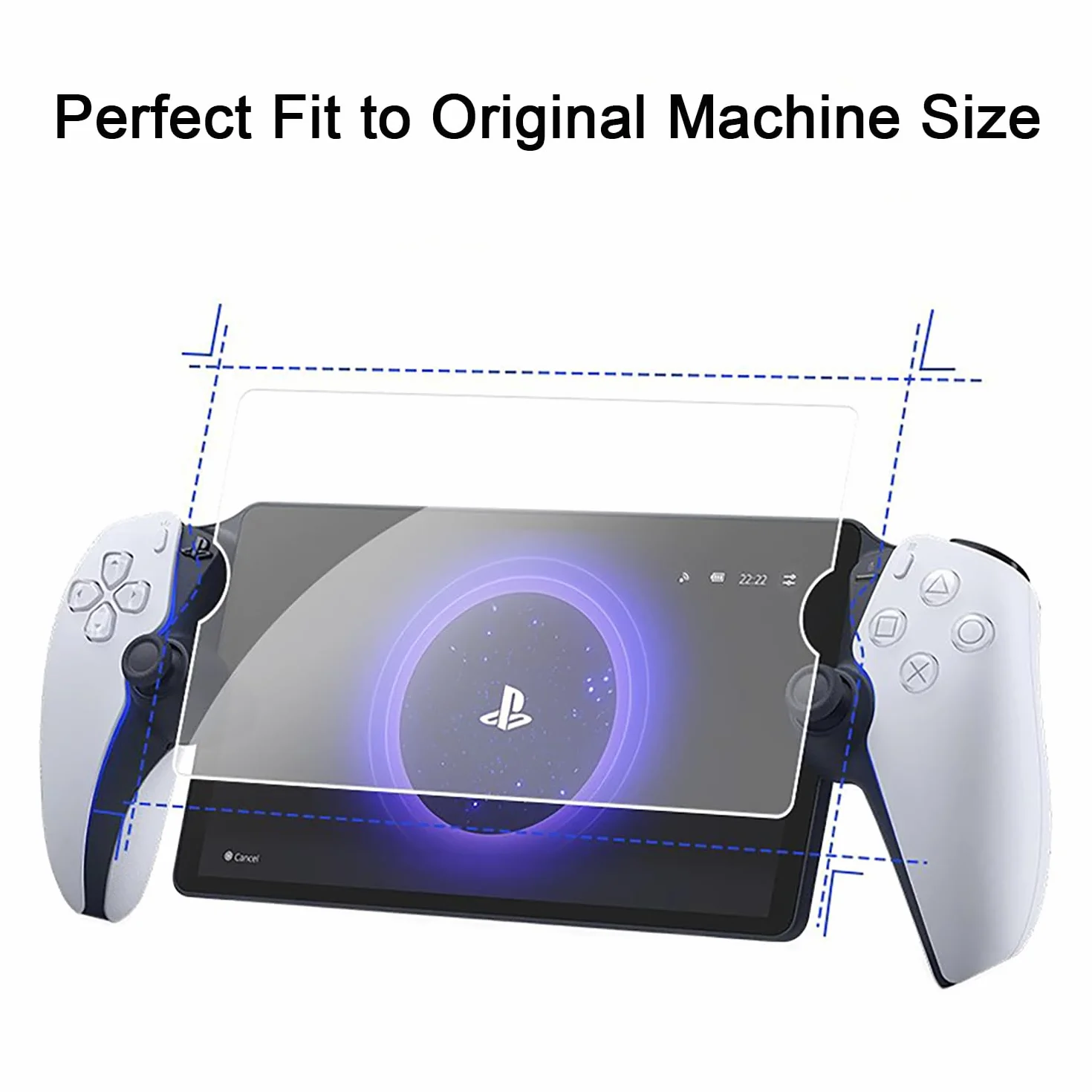 3 sztuki kompatybilnych z Sony PS5 PlayStation Portal, wodoszczelna folia ochronna na wyświetlacz ze szkła, ochrona przed zarysowaniami, folia ochronna na portal PS5