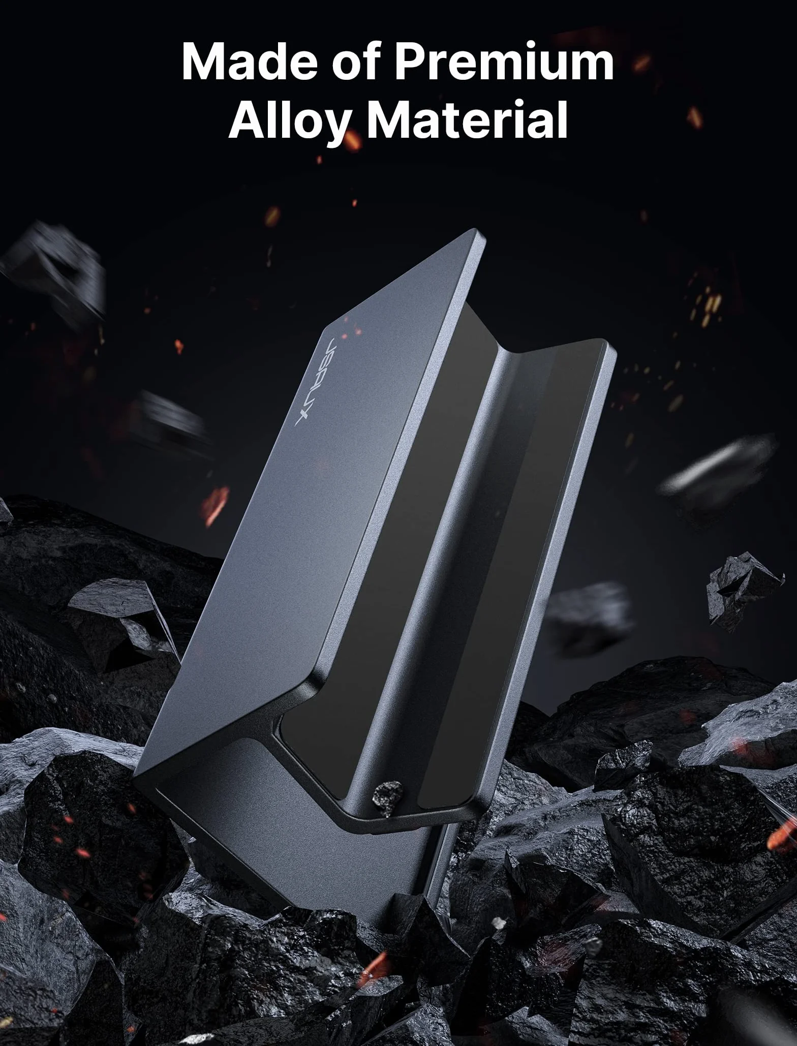 JSAUX Stojak kompatybilny z oficjalną stacją dokującą Steam Deck, Steam Deck OLED i ROG Ally z etui, matowy stojak ze stopu aluminium do zabawy, kompatybilny z Steam Deck, z antypoślizgowym uchwytem