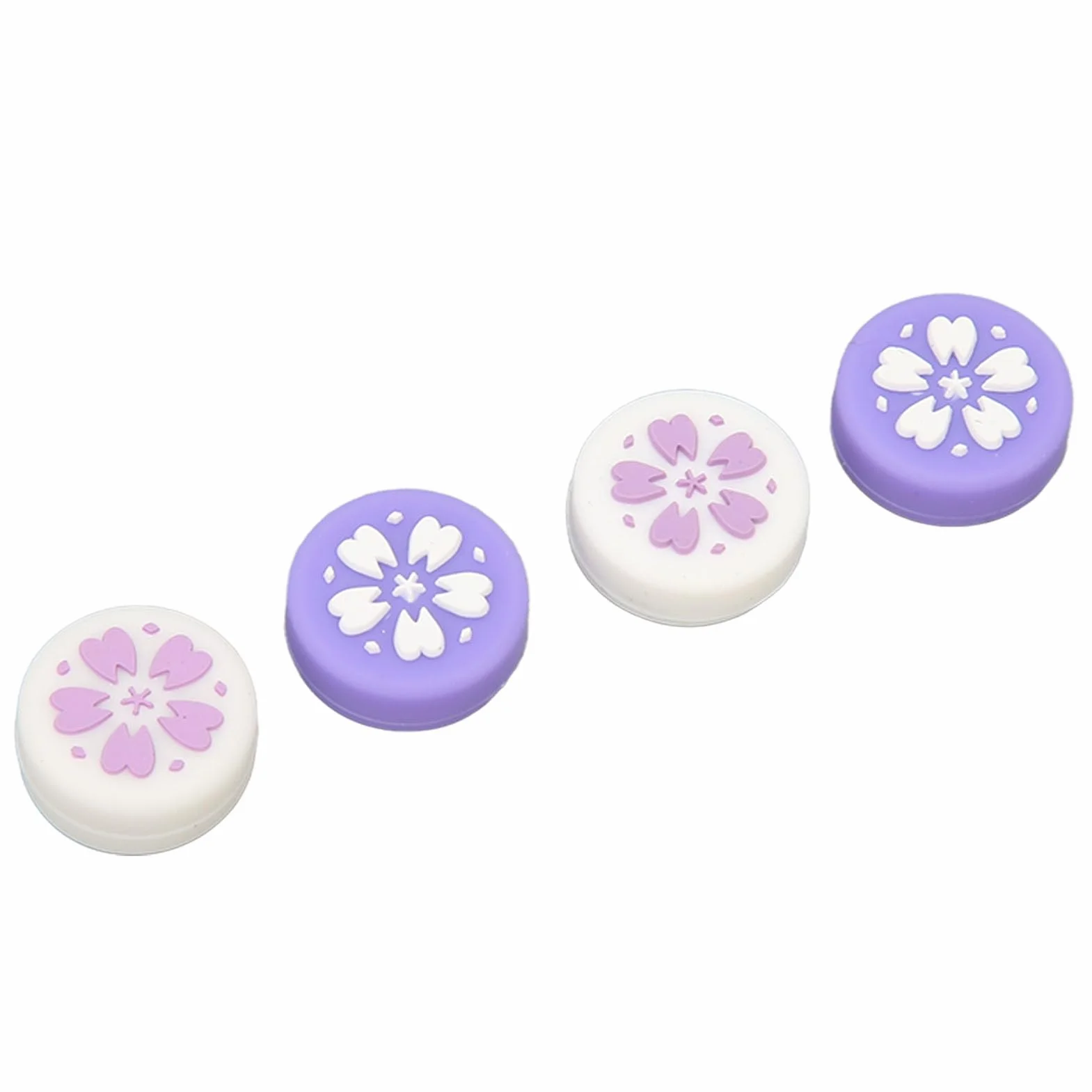 4 szt. Śliczne Nakładki na Kciuki Przełącznika do Przełącznika OLED, Konsoli Lite, Nasadka Joysticka Kawaii Miękkiego Silikonu Drążek Analogowy Osłona Przycisku, do Kontrolera