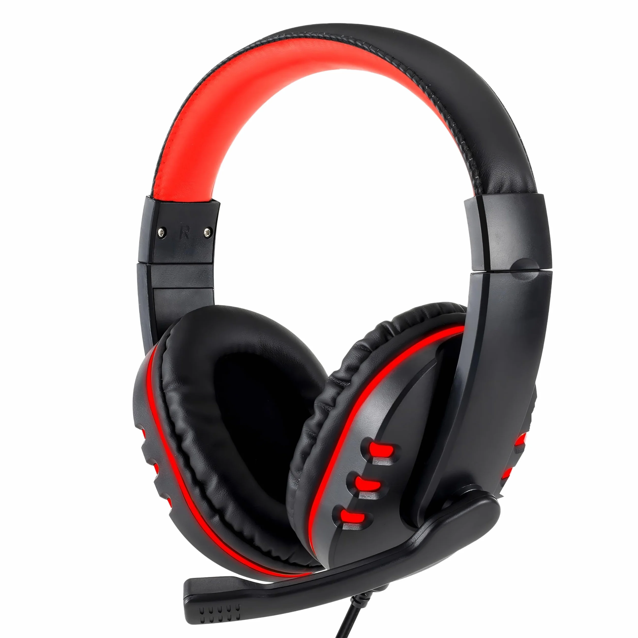 Retoo Zestaw słuchawkowy dla graczy, słuchawki nauszne z kablem do PS4, PS5, PC, Xbox, słuchawki dla graczy z mikrofonem, przewodowy zestaw słuchawkowy z mikrofonem, 18 cm x 18,5 cm x 7 cm