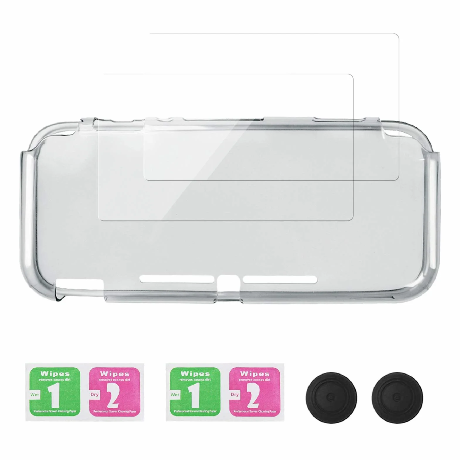 REDTRON Etui ochronne na Nintendo Switch Lite, komfortowe etui z tworzywa TPU z osłoną ekranu ze szkła hartowanego i nakładkami na kciuk do konsoli Nintendo Switch Lite 2019
