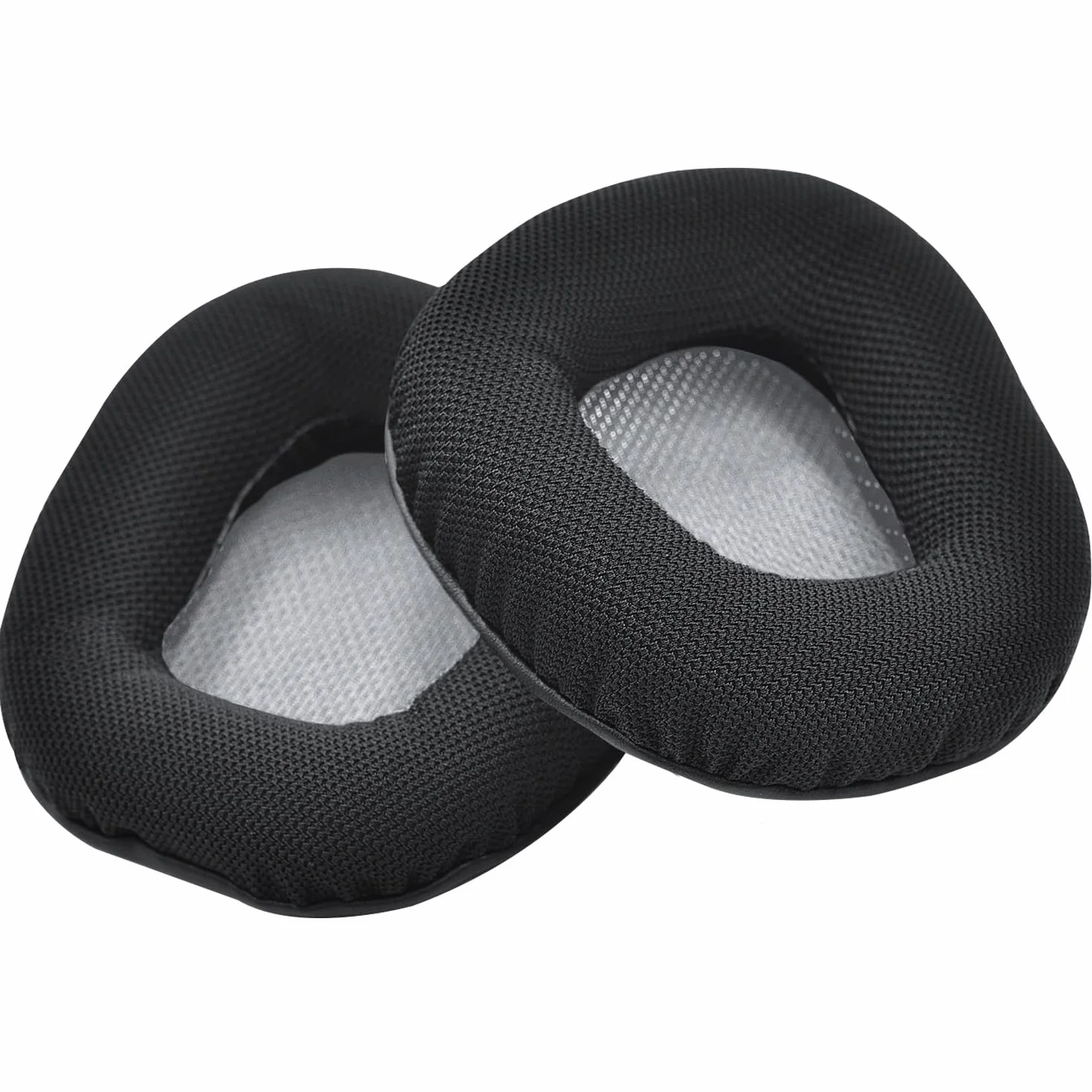 Zapasowe Nausznik do Corsair Void Elite Wireless/Pro/SE/Surround/Elite/Void, Wired & Wireless RGB Gaming Słuchawek od MMOBIEL - Mesh Fabric Wymienna Poduszka Uszu - Pady Nauszne - Szary