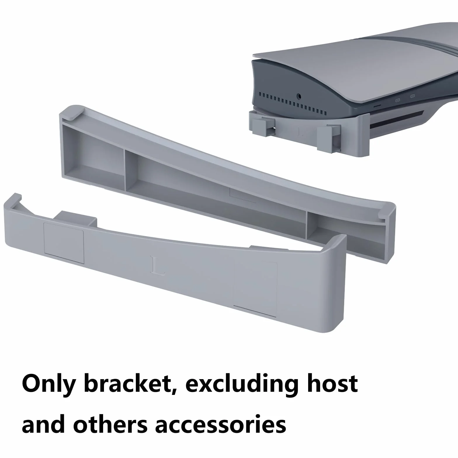 Poziomy wspornik stojaka ABS do PS5 Pro Digital i Disc do PS5 Slim Console Mount Holder akcesoria (szary)