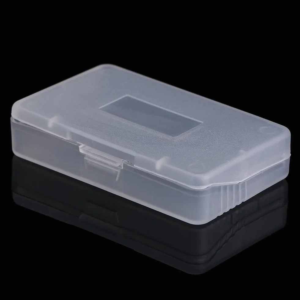 Yunir 10 szt. kaseta obudowa do GBA, 6,5 * 4 * 0,8 cm przezroczysta osłona ABS przeciwpyłowa obudowa do gier Game Boy Advance GBA