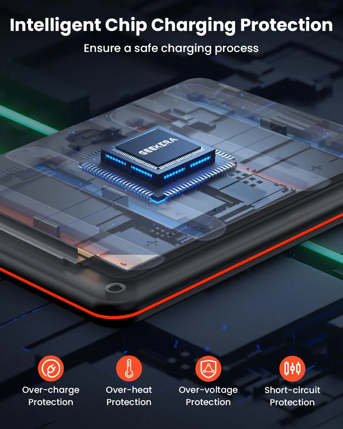 GEEKERA Stacja ładująca do Switch 2, 2025, magnetyczna stacja ładująca, kompatybilna z kontrolerem Nintendo, szybka ładowarka do Switch 2 akcesoria, ze światłem RGB, wyświetlaczem LED i kablem typu C