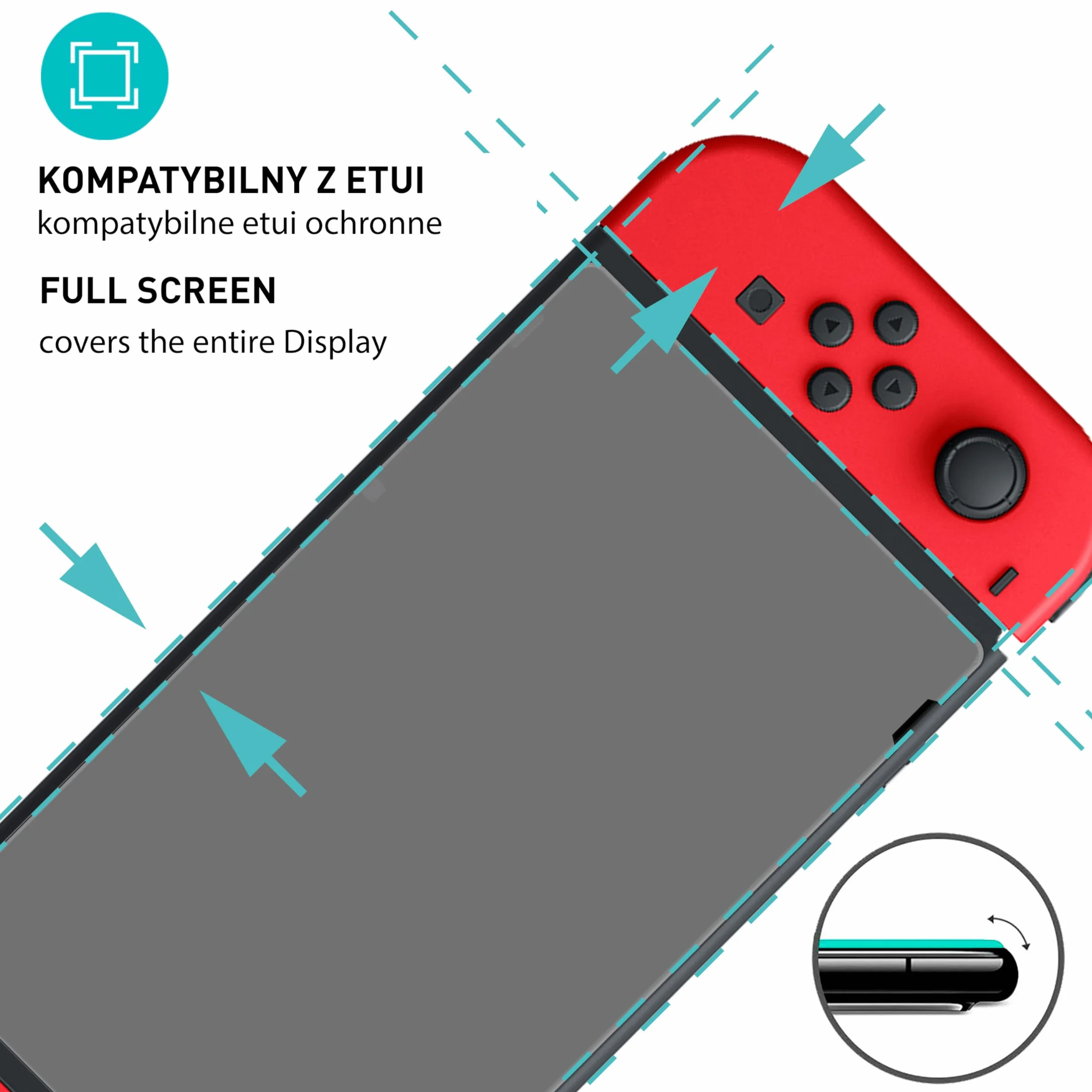 smartect Szkło Hartowane [2 Sztuki, Clear] dla Nintendo Switch 2019/2018 / 2017, Szklana Ochrona Ekranu 9H, Ochraniacz Ekranu bez Pęcherzyków, Bez Odcisków palców