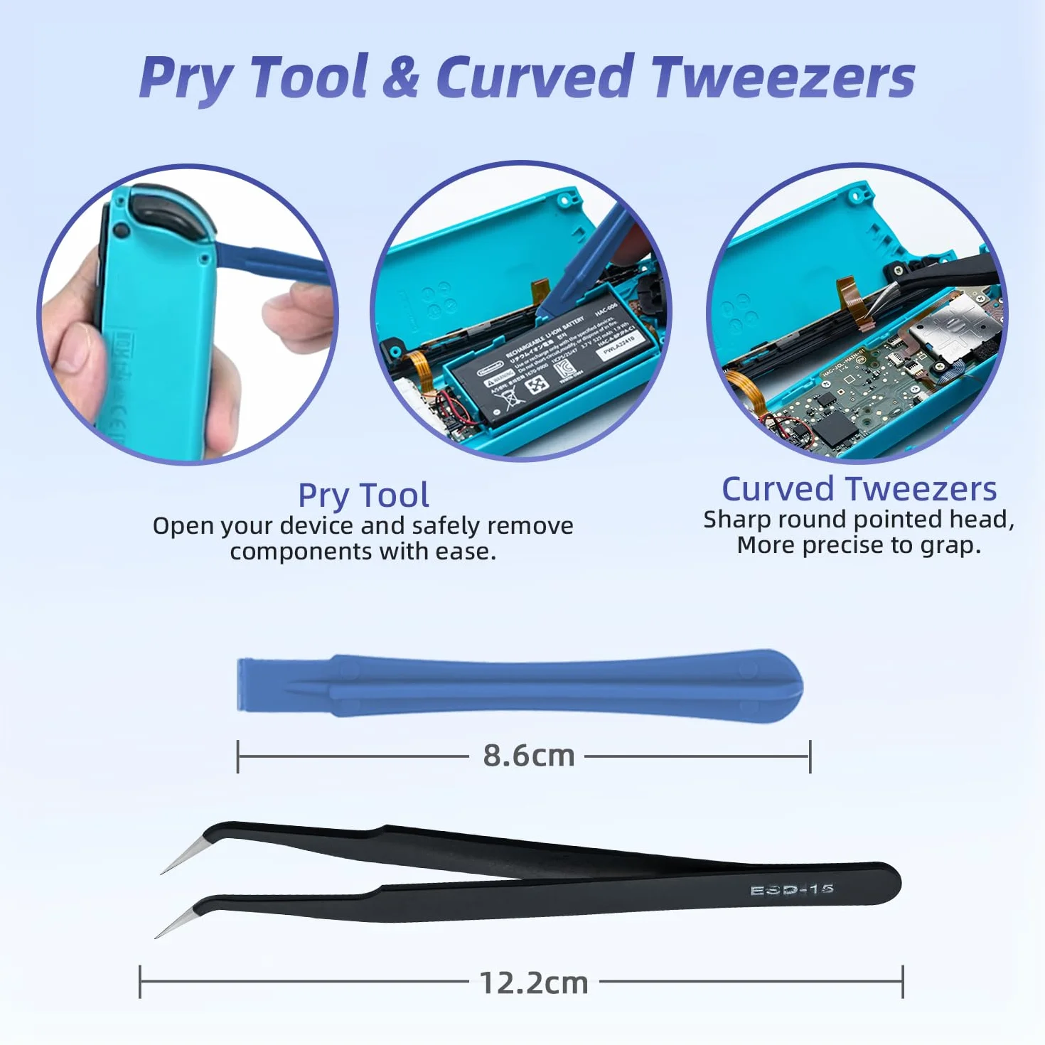 Tolesum Przełącznik Joystick Wymiana TMR 3D Analog Joycon do NS Switch/Switch OLED Joycon/Switch Lite z zestawem narzędzi do naprawy - Pas do przełącznika 2
