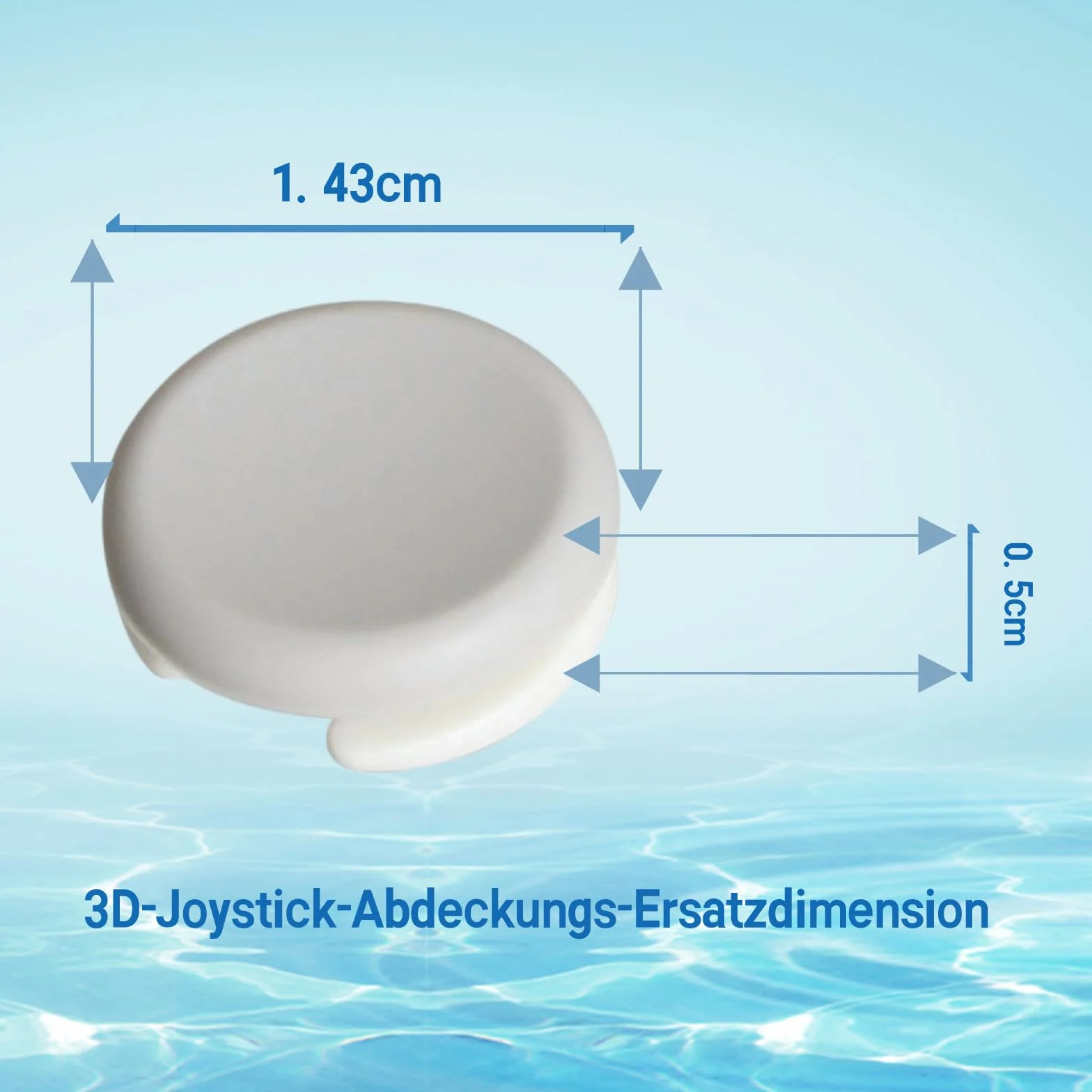 Analogowa nakładka na drążek zastępczy 3D osłona joysticka kompatybilna z nowym kontrolerem 3DS / 3DS / 3DSLL / 3DSXL (biała)