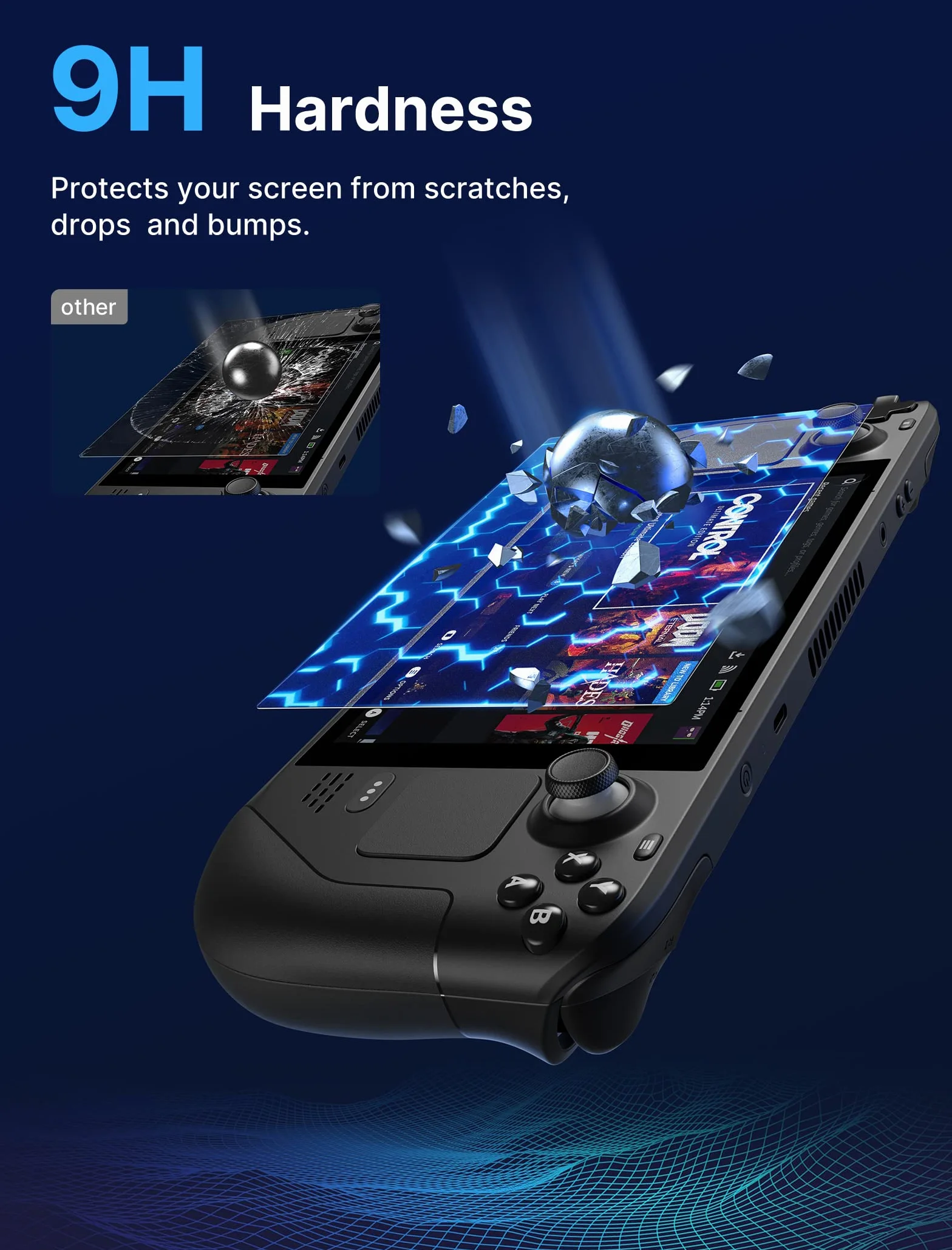 JSAUX Matowe Przeciwodblaskowe Szkło Hartowane kompatybilny ze Steam Deck (OLED) [Zestaw 2 szt.], Pełna Ochrona Ekranu kompatybilny z Steam Deck, Łatwa Instalacja z Ramką Montażową (Wersja Ulepszona)