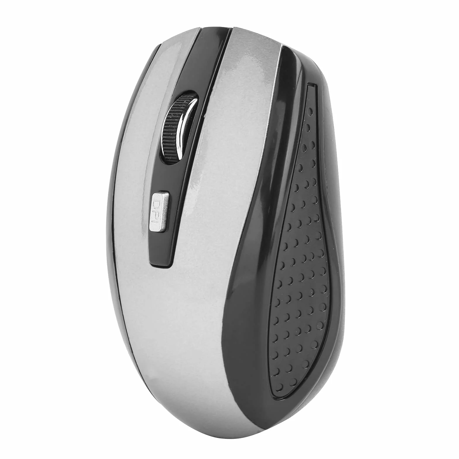 Bezprzewodowa Mysz do Laptopa, Optyczna Mysz do Gier 2,4 GHz 250 Hz z Regulowanym DPI, Akcesoria do Gier(Srebro)