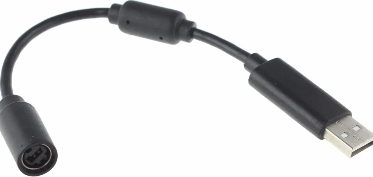 Kabel USB do kontrolera gier Microsoft Xbox 360 Czarny