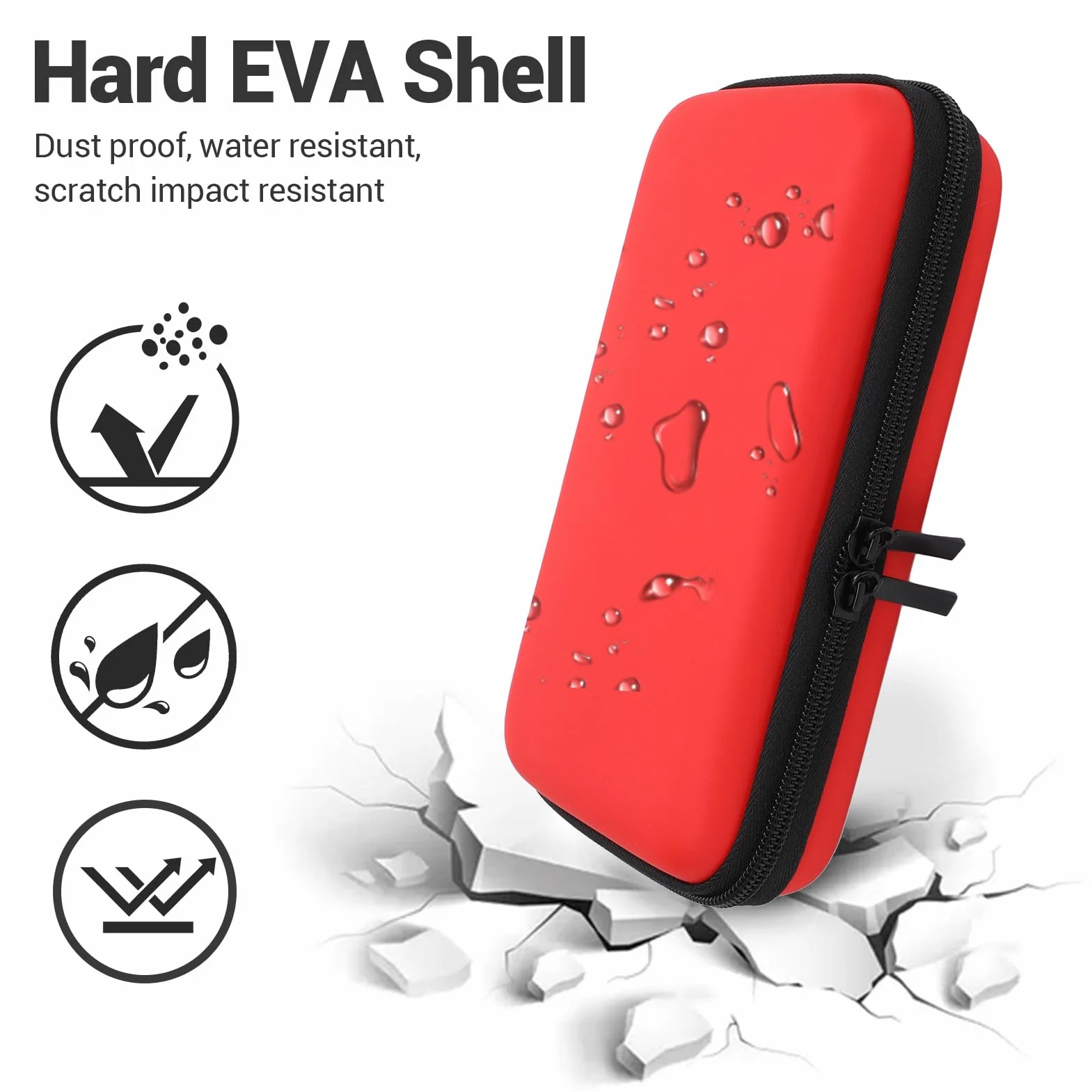 Etui Culnflun do 2DS XL, 2DS LL, New 3DS, twarda powłoka EVA, podróżne etui z 8 przegródkami na karty do gry, wstrząsoodporne, pyłoszczelne etui ochronne na konsolę z paskiem na (-2610240283214)