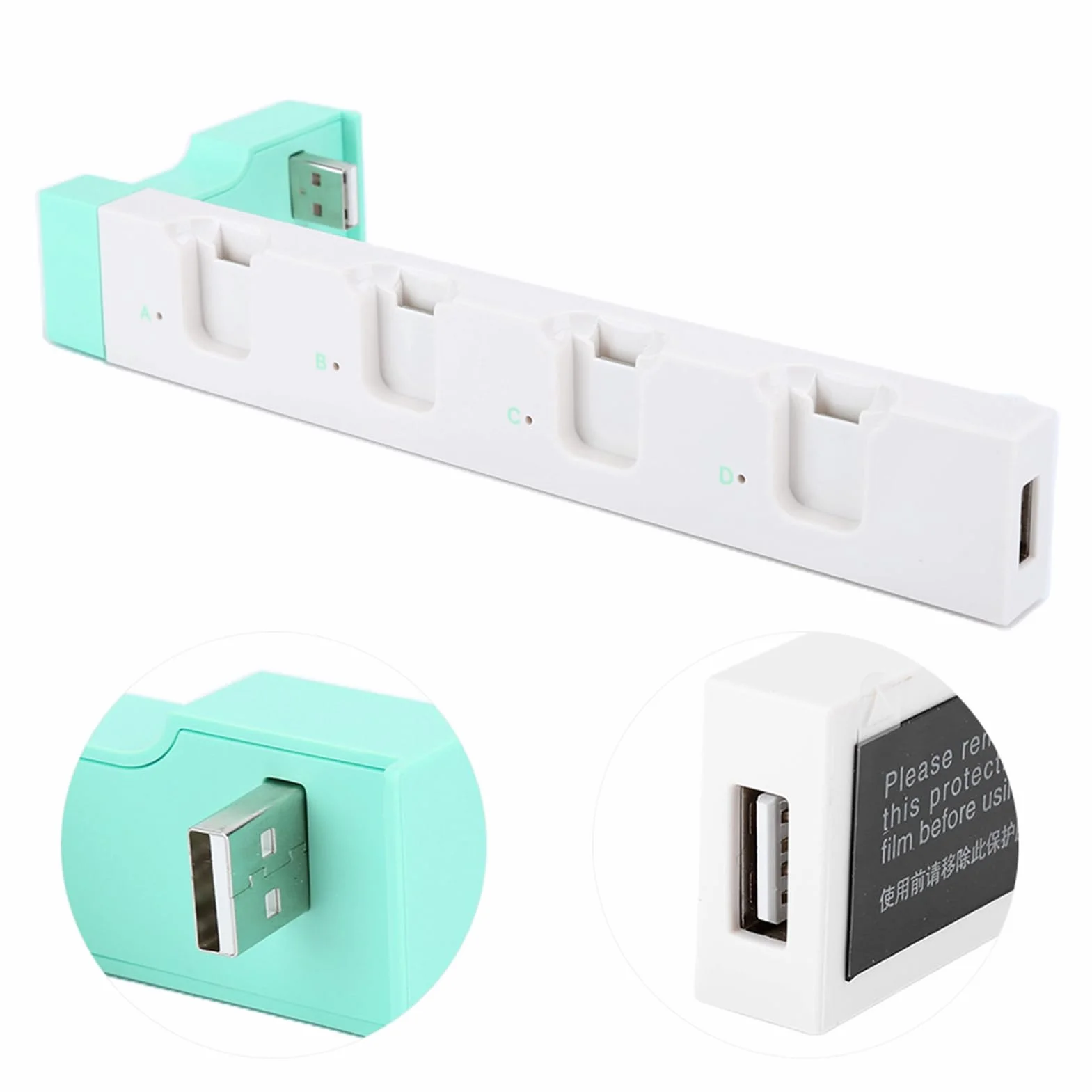 Stacja ładująca do przełącznika N-Switch, PG‑9186 4 gniazda stacja ładowania kontroler podstawa ładowarki, ze wskaźnikiem LED - kontrolery nie są dołączone…