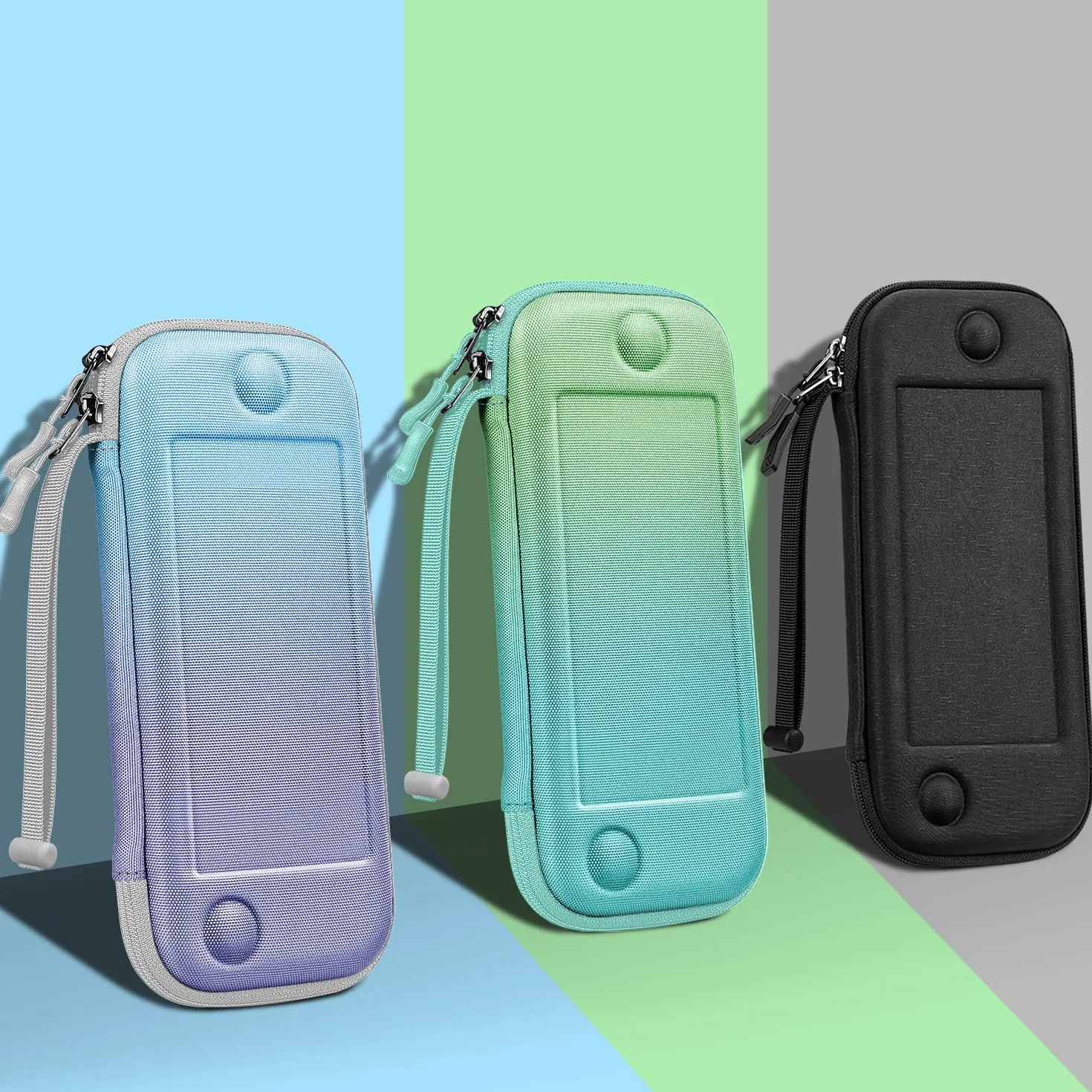 Fintie Smukłe Etui Kompatybilne z Modeliem Nintendo Switch/Switch OLED - Ultracienkie, Odporna na Uderzenia, Torba z 10 Uchwytami na Karty do Gry