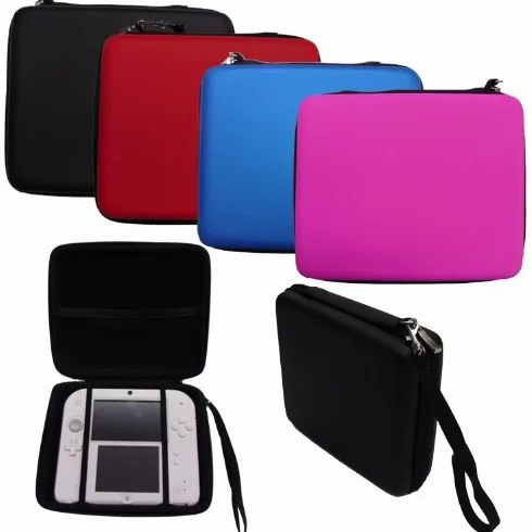 TECHGEAR etui kompatybilne z Nintendo 2DS - twarda ochronna osłona do przenoszenia i przechowywania pasuje do 2DS gier i akcesoriów [CZARNY]