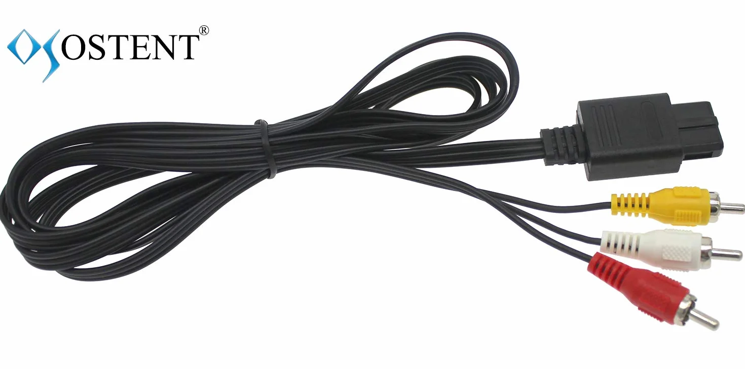 OSTENT AV Audio Video A/V TV kabel kablowy do Nintendo 64 N64 Gamecube NGC SNES SFC