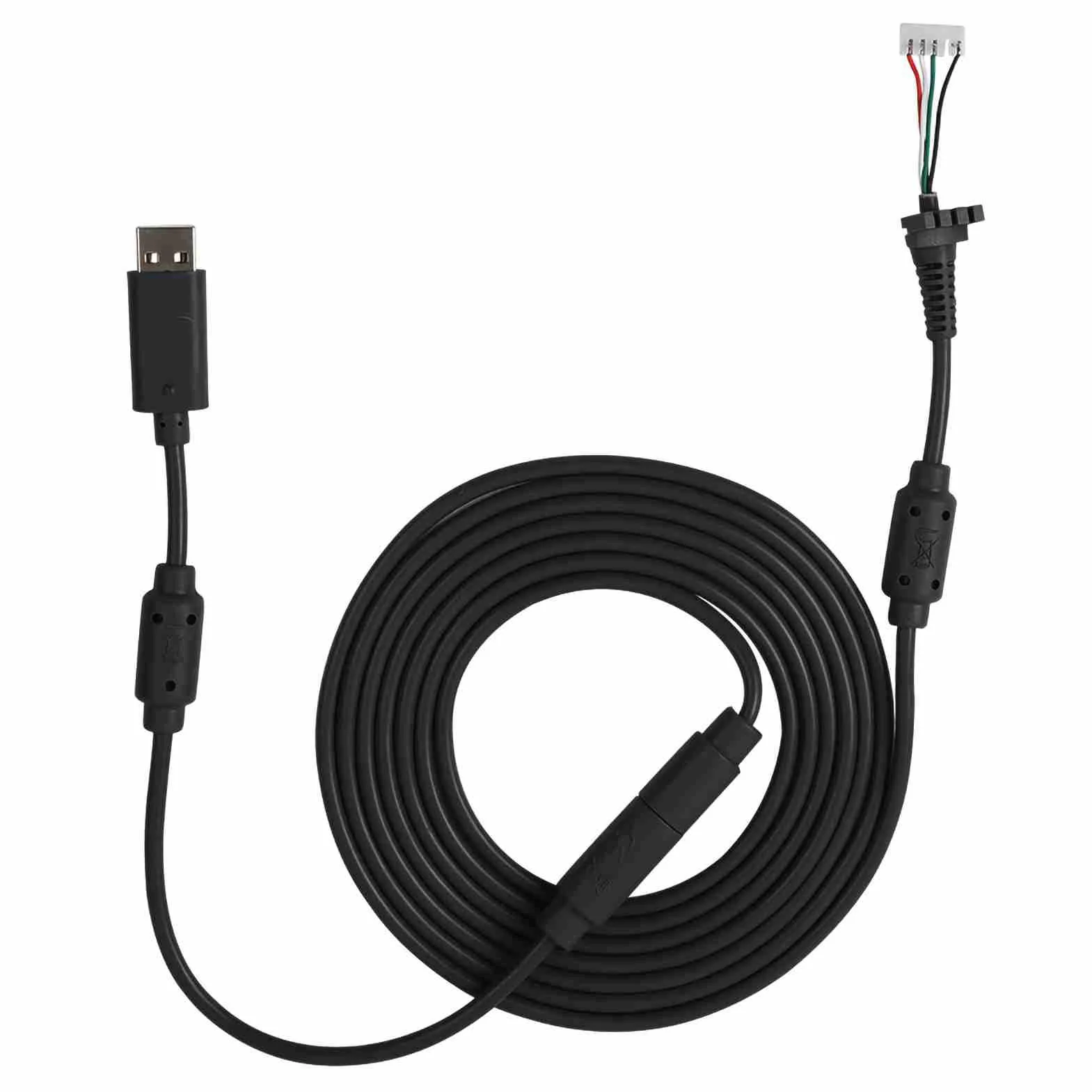 Generic Kabel Zastępczy do Gamepada 360 Adapter Odłączany, Trwały Przewód Zastępczy USB 4Pin do Kontrolera, długość 8,2 Stopy, dla Graczy (BLACK)