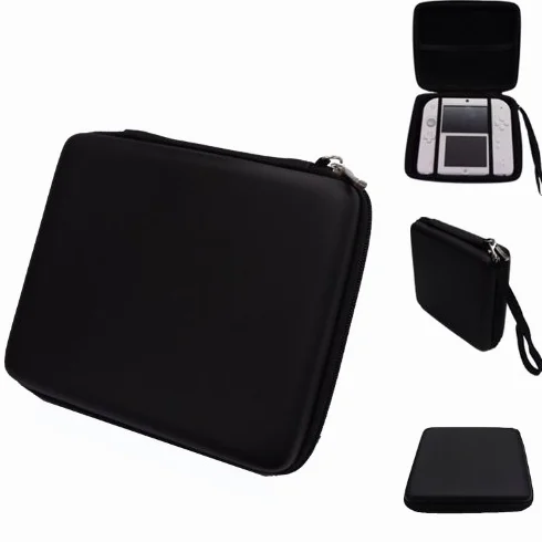 TECHGEAR etui kompatybilne z Nintendo 2DS - twarda ochronna osłona do przenoszenia i przechowywania pasuje do 2DS gier i akcesoriów [CZARNY]