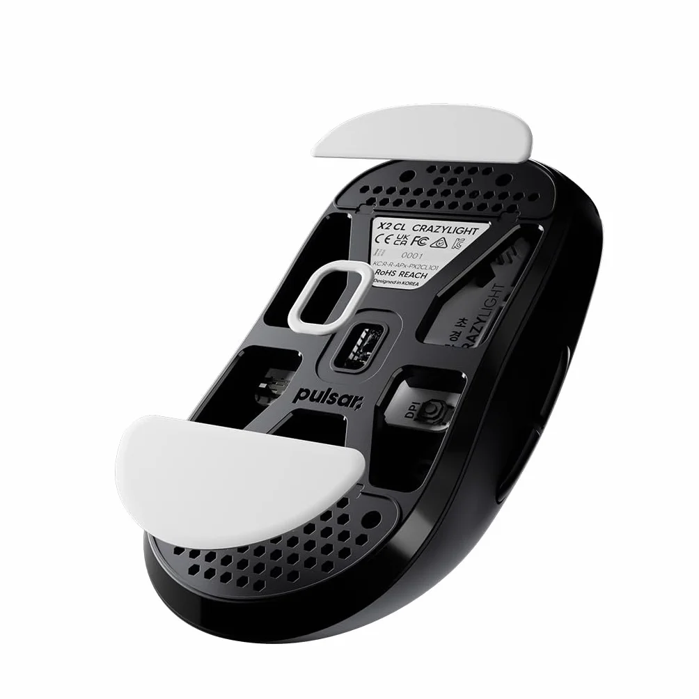 Pulsar Gaming Gears Nóżki pod mysz PTFE do X2 Crazylight Series Premium Skate 0,6 mm (X2 Crazylight Wireless, oryginalny cienki, biały)